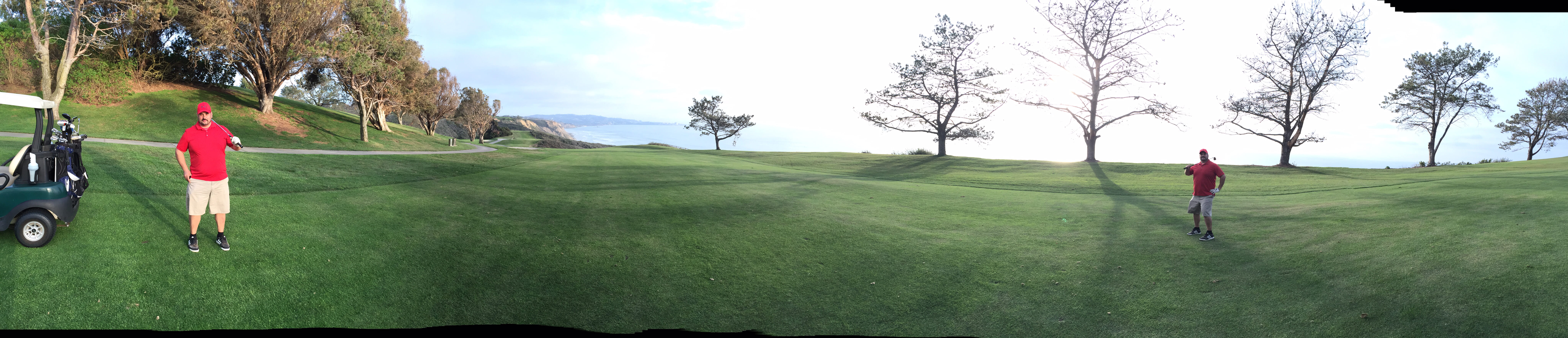 weekend activities, activity, tree, golf club, standing, panoramic, leisure activity, golfer, golf, adult, golf course, sportsman, flag, two people, nature, HD Wallpaper