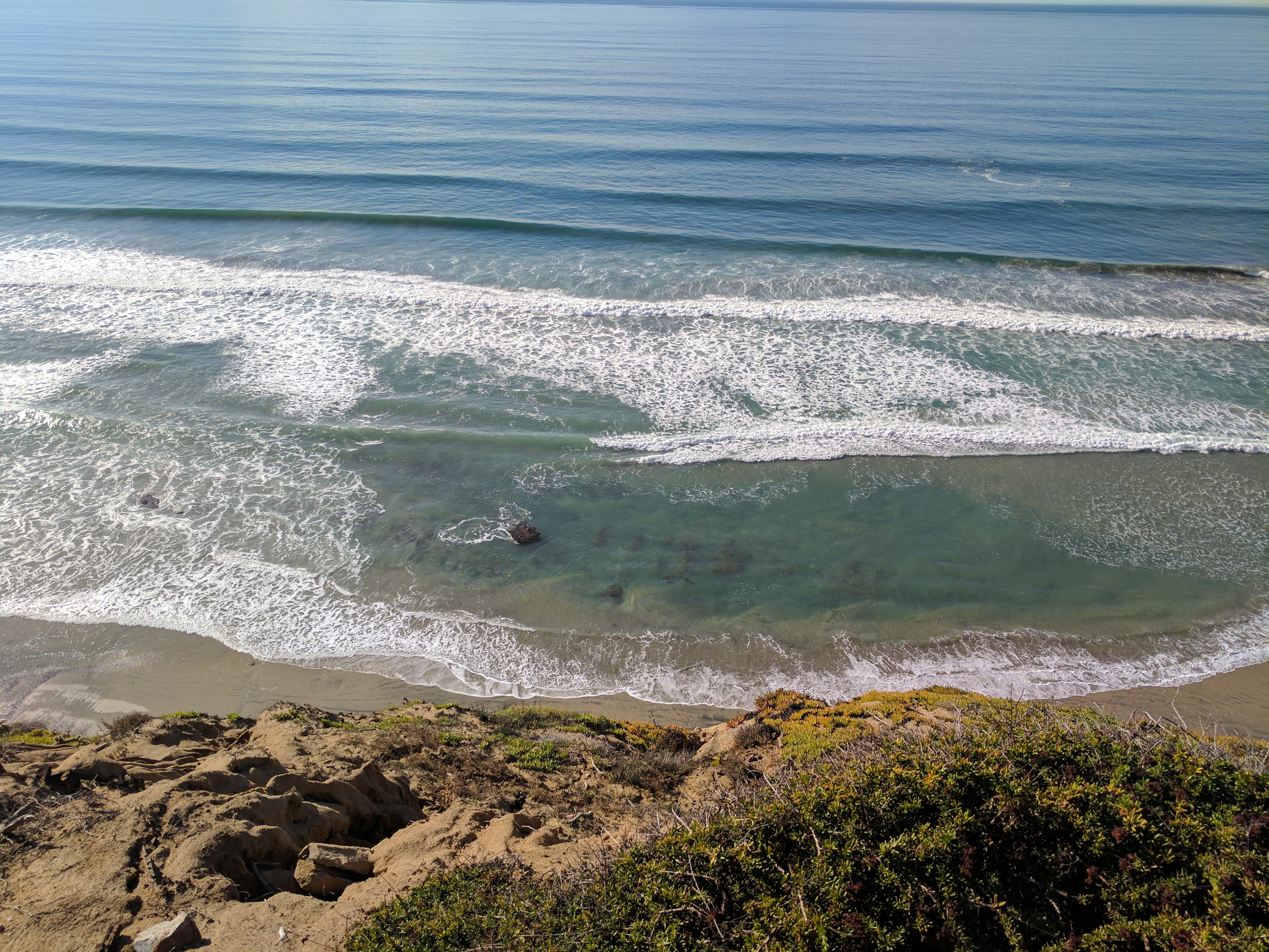 surfing, sport, sand, rock, flowing water, ocean, united states, wave, water, day, torrey pines, aquatic sport, 4K, high angle view, outdoors, sea, scenics - nature, HD Wallpaper