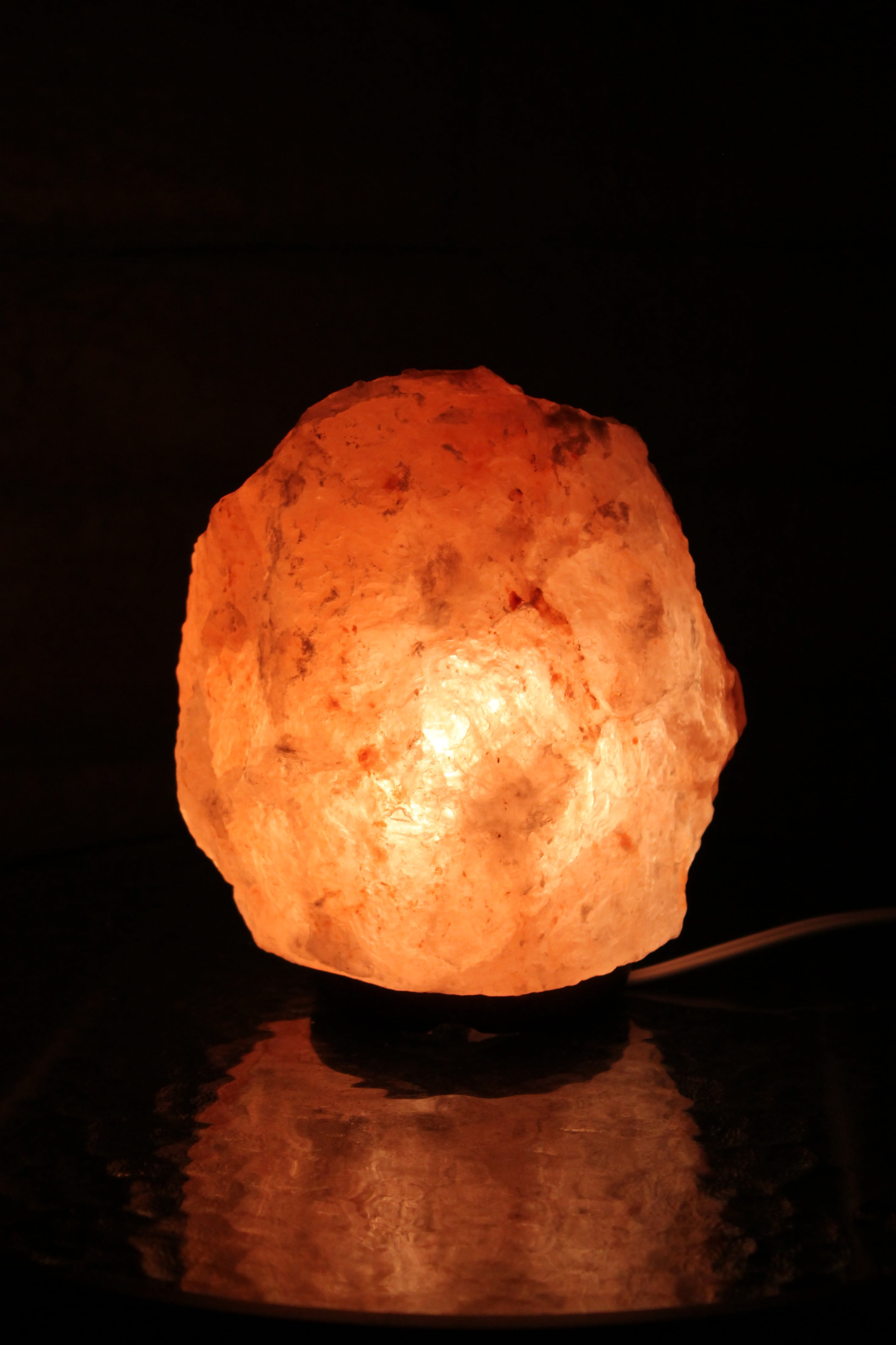 salt, healthy eating, orange, atmosphere, heat - temperature, electric, lamp, himalayan salt lamp, single object, night, wellness, health, natural, table, Phone HD Wallpaper