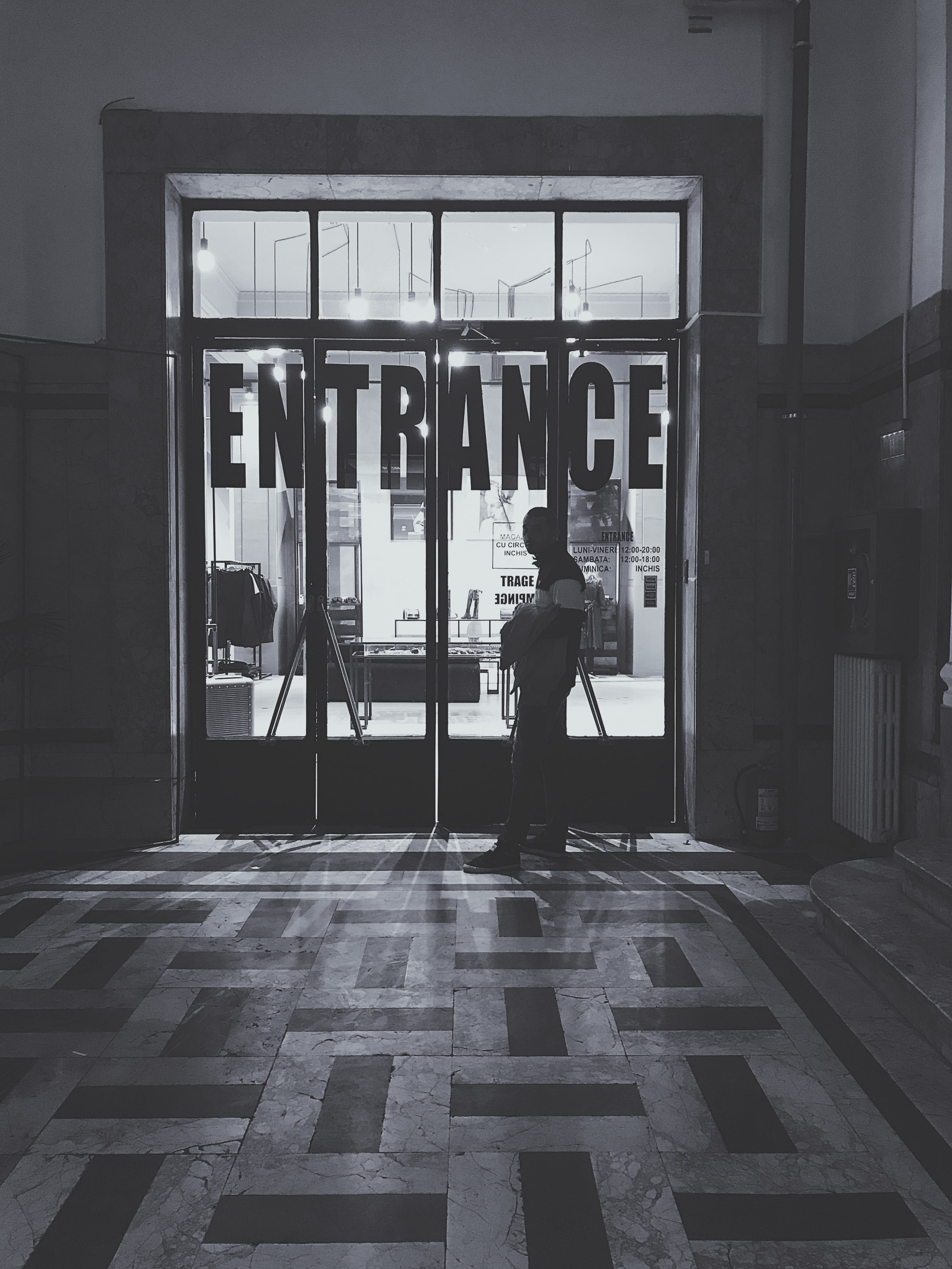 bucurești, door, one person, standing, architecture, near, human, entrance, full length, day, lifestyles, asphalt, built structure, young adult, urban, Phone HD Wallpaper