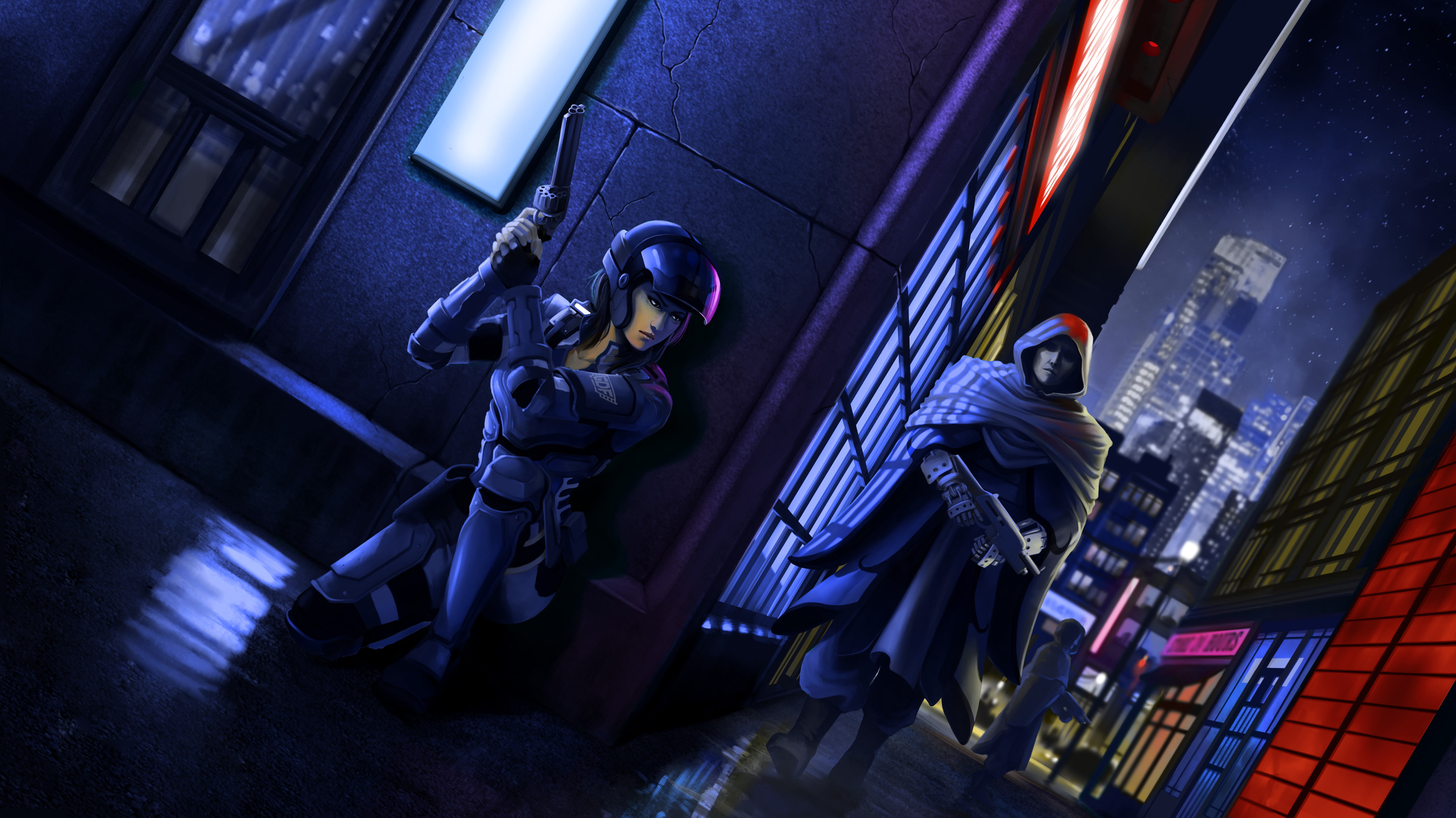 4k, law, 5k, night, protection, games, full length, safety, city, 2018 games, 5K, architecture, ion maiden, police force, uniform, government, security, HD Wallpaper