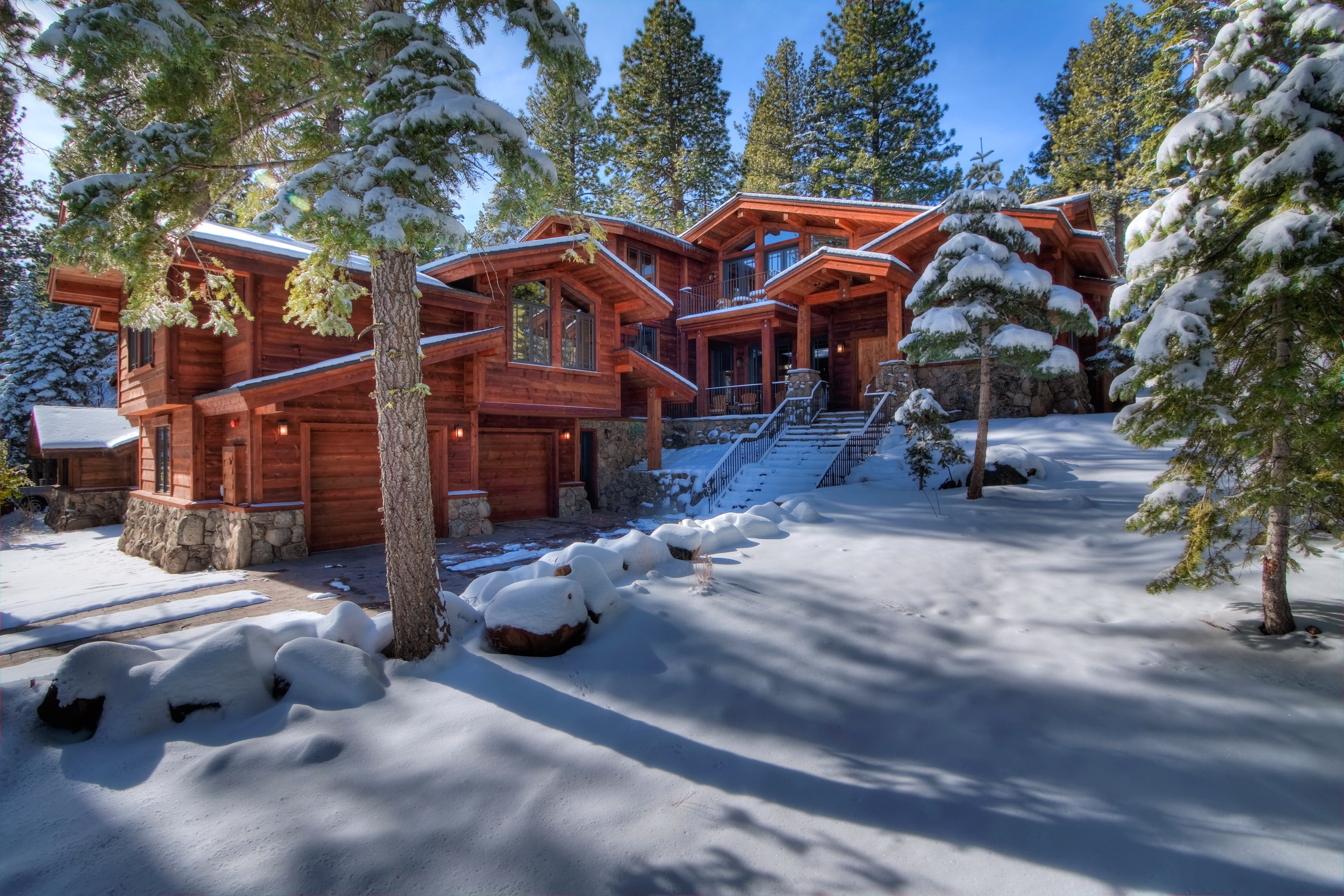 snow, houses, resort, winter, usa, 2K, california, northstar, HD Wallpaper
