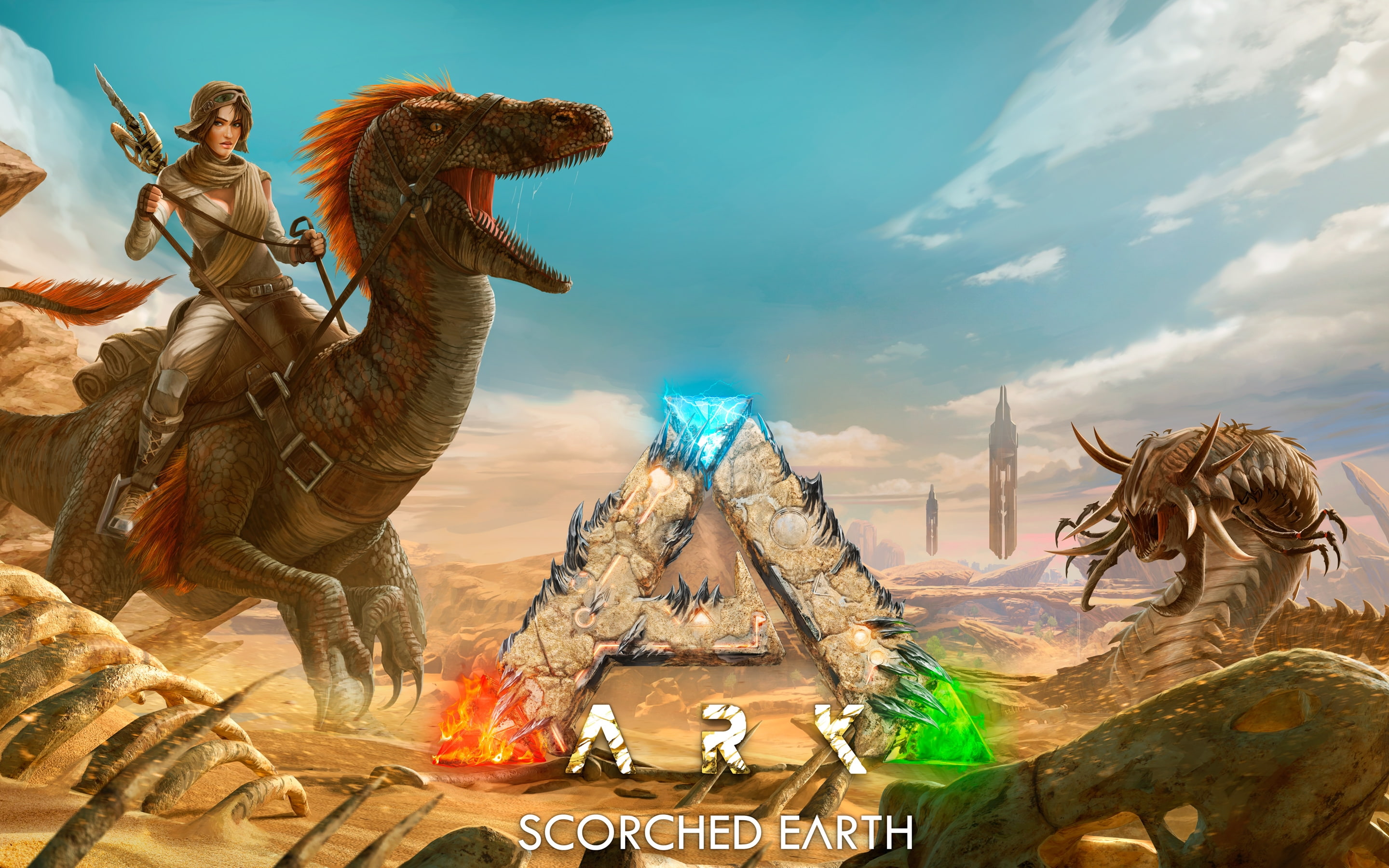 dlc, ark: scorched earth, Games, monsters, 2K, artwork, HD Wallpaper