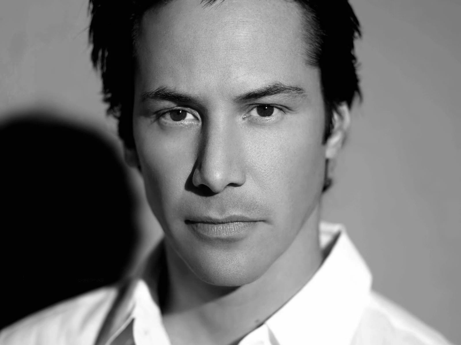 keanu, 720P, faces, reeves, grayscale, actors, men, HD Wallpaper