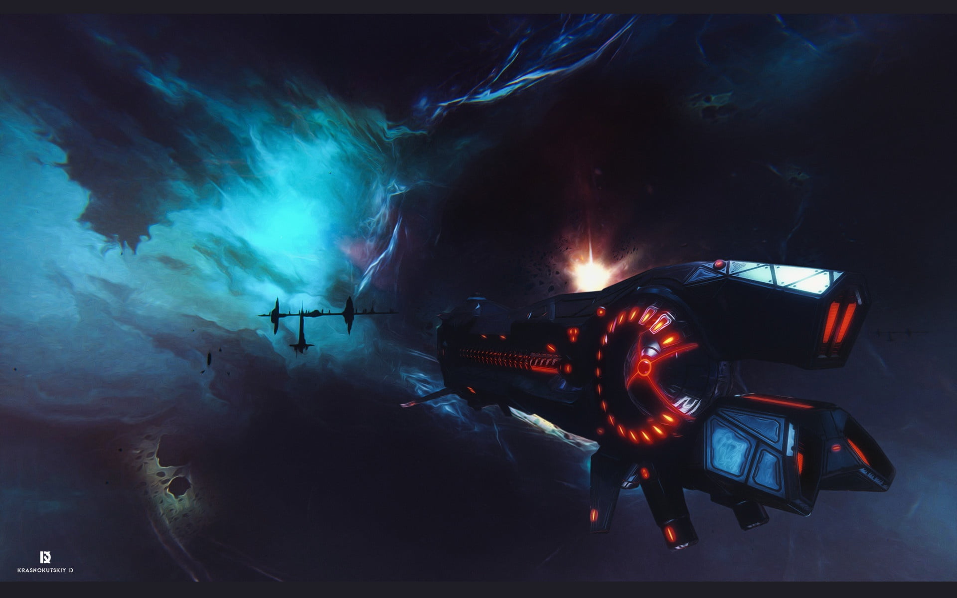 space, flying machine, Star Conflict Ronin, 1080P, HD Wallpaper
