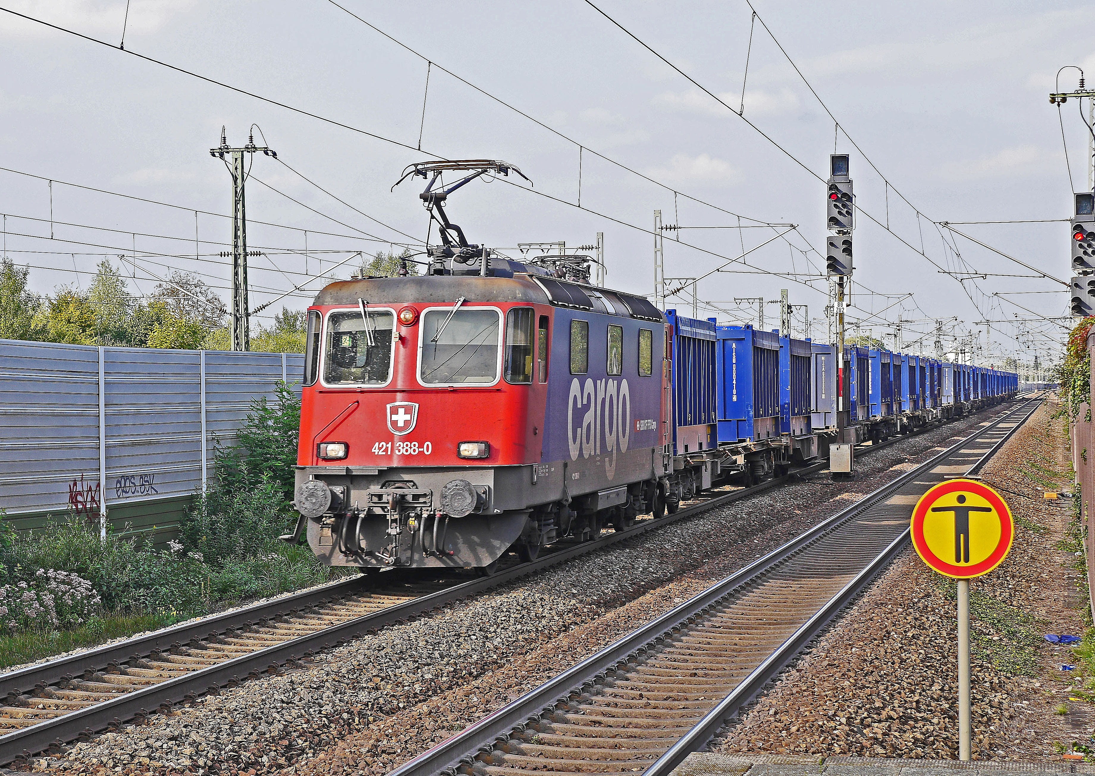 train, oberrhein track, outdoors, freight train, power supply, germany, sbb-cargo, railway, railroad car, day, travel, international, transportation, electricity, HD Wallpaper