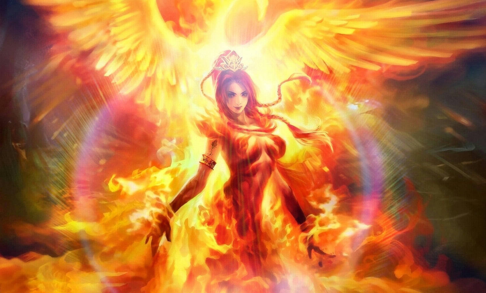 women, adult, fire, multi colored, blurred motion, yellow, heat - temperature, celebration, motion, front view, 720P, young adult, witch, burning, flame, HD Wallpaper
