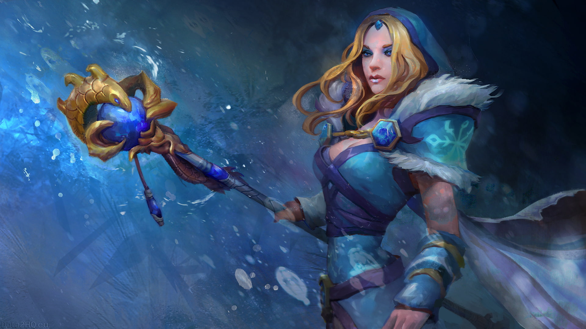 dota, 1080P, rylai, crystal, maiden, HD Wallpaper