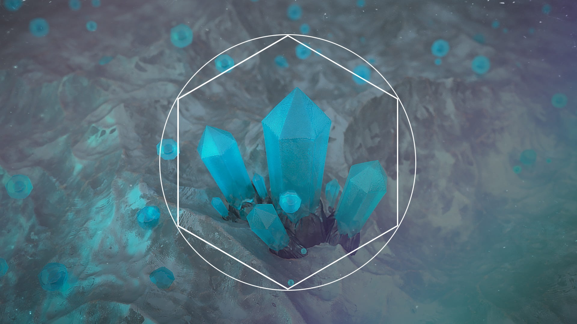 crystal, rock, turquoise colored, stone, transparent, mineral, macro, animals in the wild, fish, graphic, vertebrate, render, day, animal, nature, swimming, HD Wallpaper