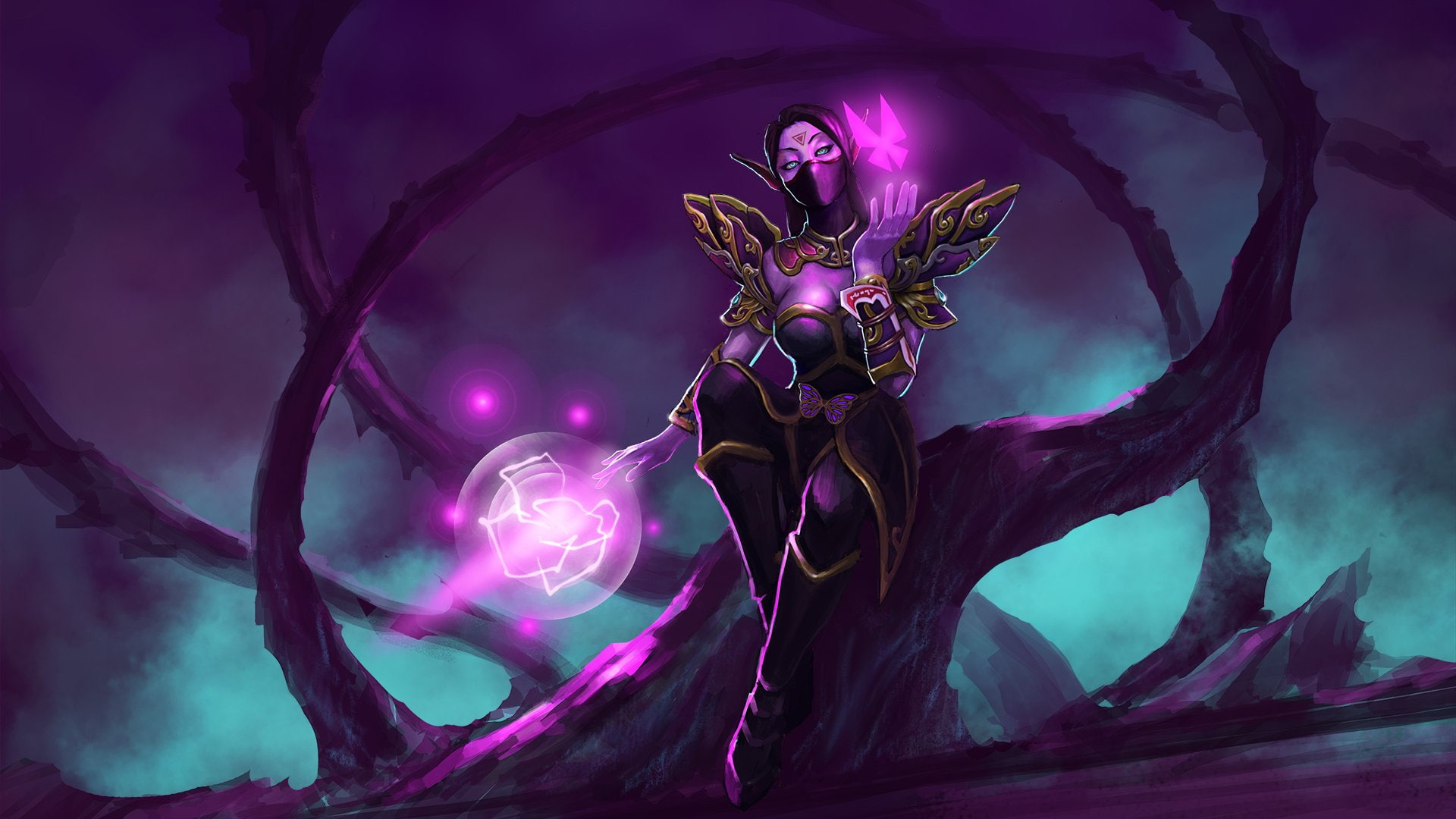 Lanaya, fantasy, warrior, 2, dota, assassin, artwork, Templar, 1080P, games, Magic, HD Wallpaper