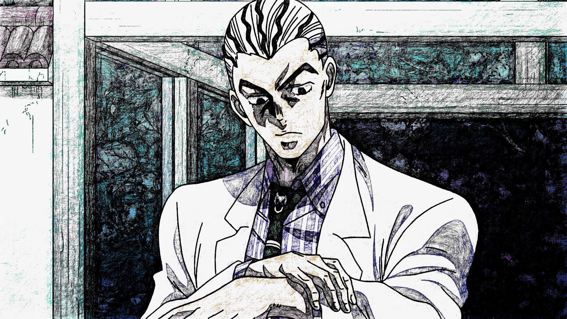 Jojos Bizarre Adventure, 1080P, Anime, Kosaku Kawajiri, Yoshikage Kira, HD Wallpaper