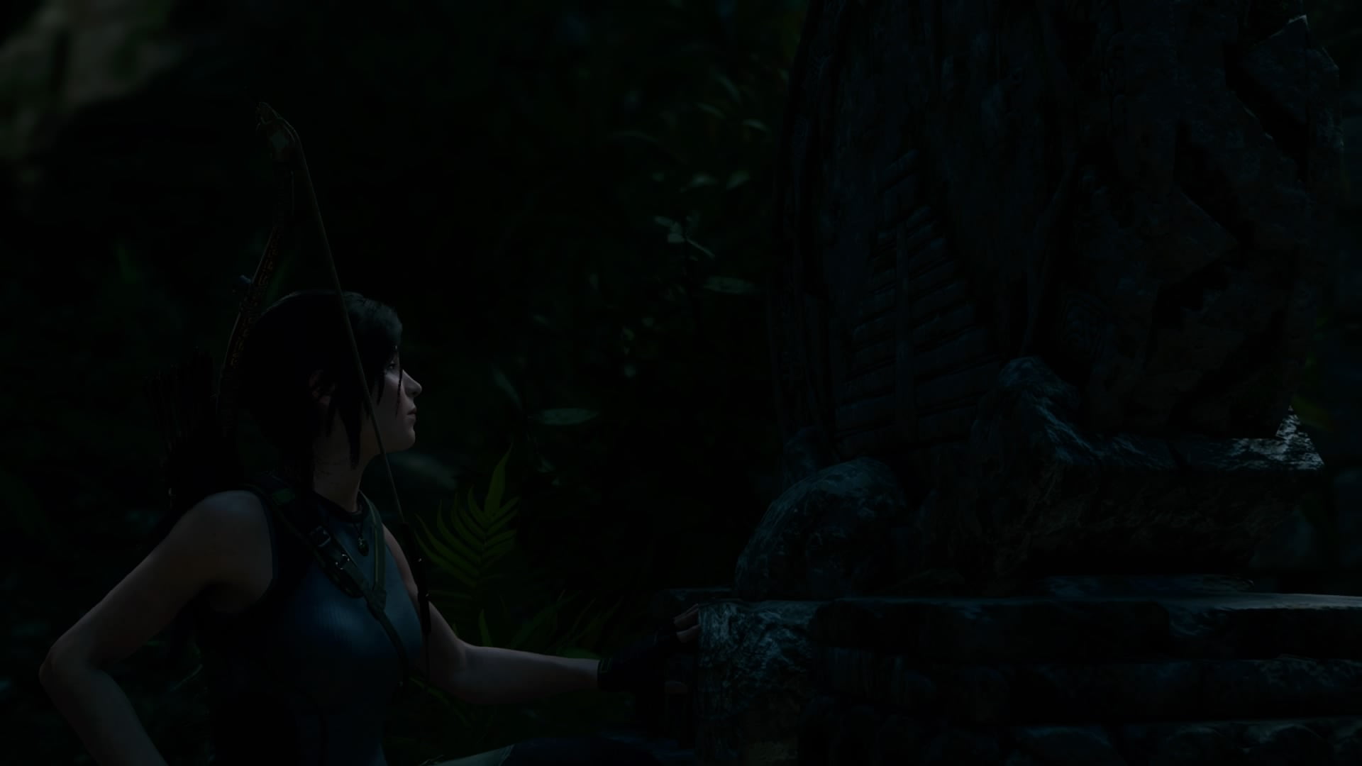 architecture, lifestyles, Tomb Raider 2018, tree, young women, one person, 1080P, women, dark, side view, leisure activity, contemplation, Shadow of the Tomb Raider, HD Wallpaper