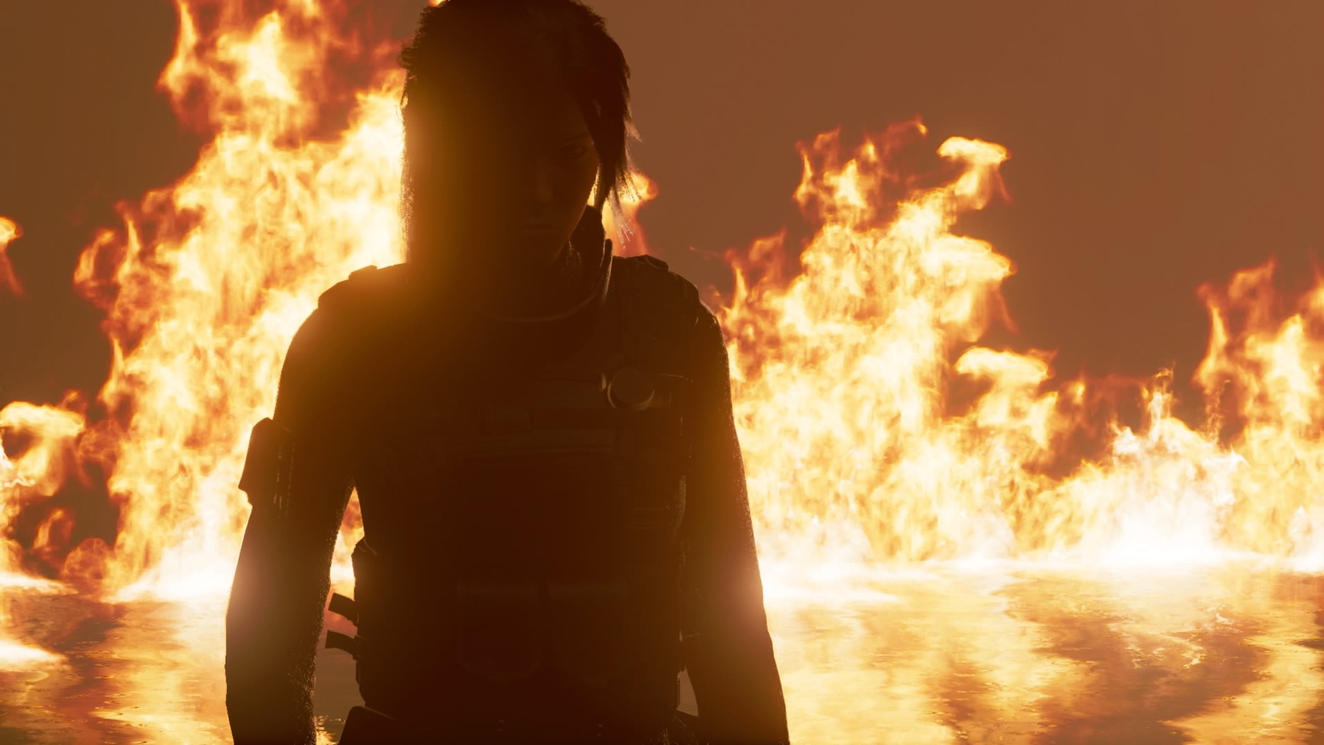 night, fire - natural phenomenon, warning sign, heat - temperature, sign, adult, video games, standing, Shadow of the Tomb Raider, three quarter length, HD Wallpaper