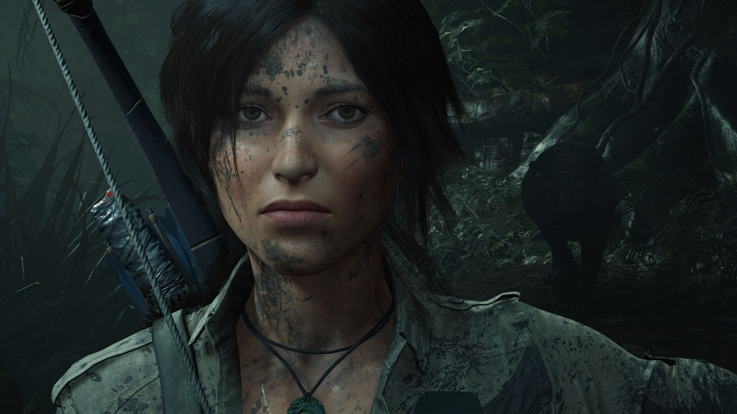 bow, hair, 2K, Tomb Raider, Lara Croft, Shadow of the Tomb Raider, HD Wallpaper