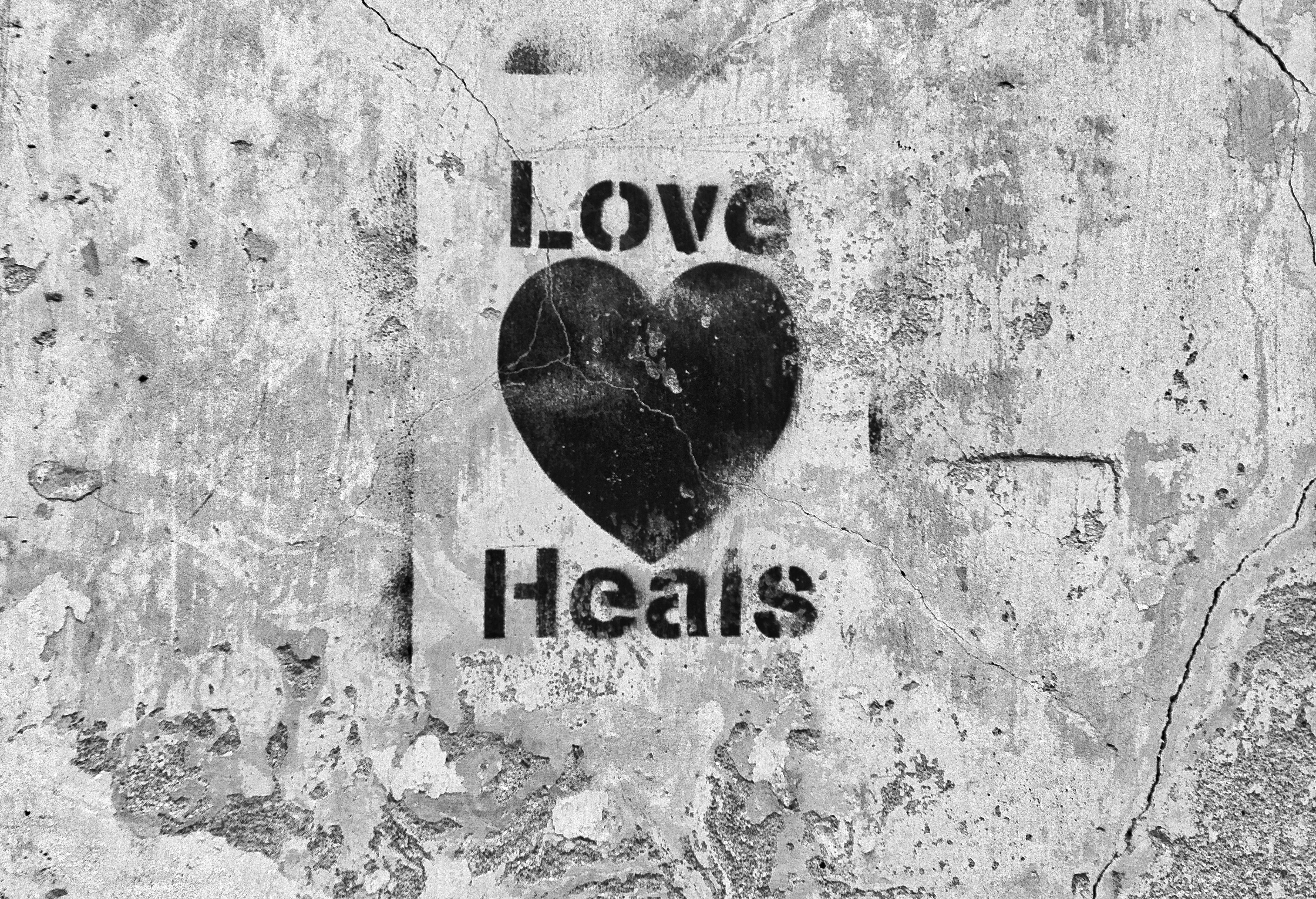 wall - building feature, backgrounds, close-up, heart shape, art and craft, positive emotion, spirit, concrete, information, energy, spiritual, emotion, HD Wallpaper