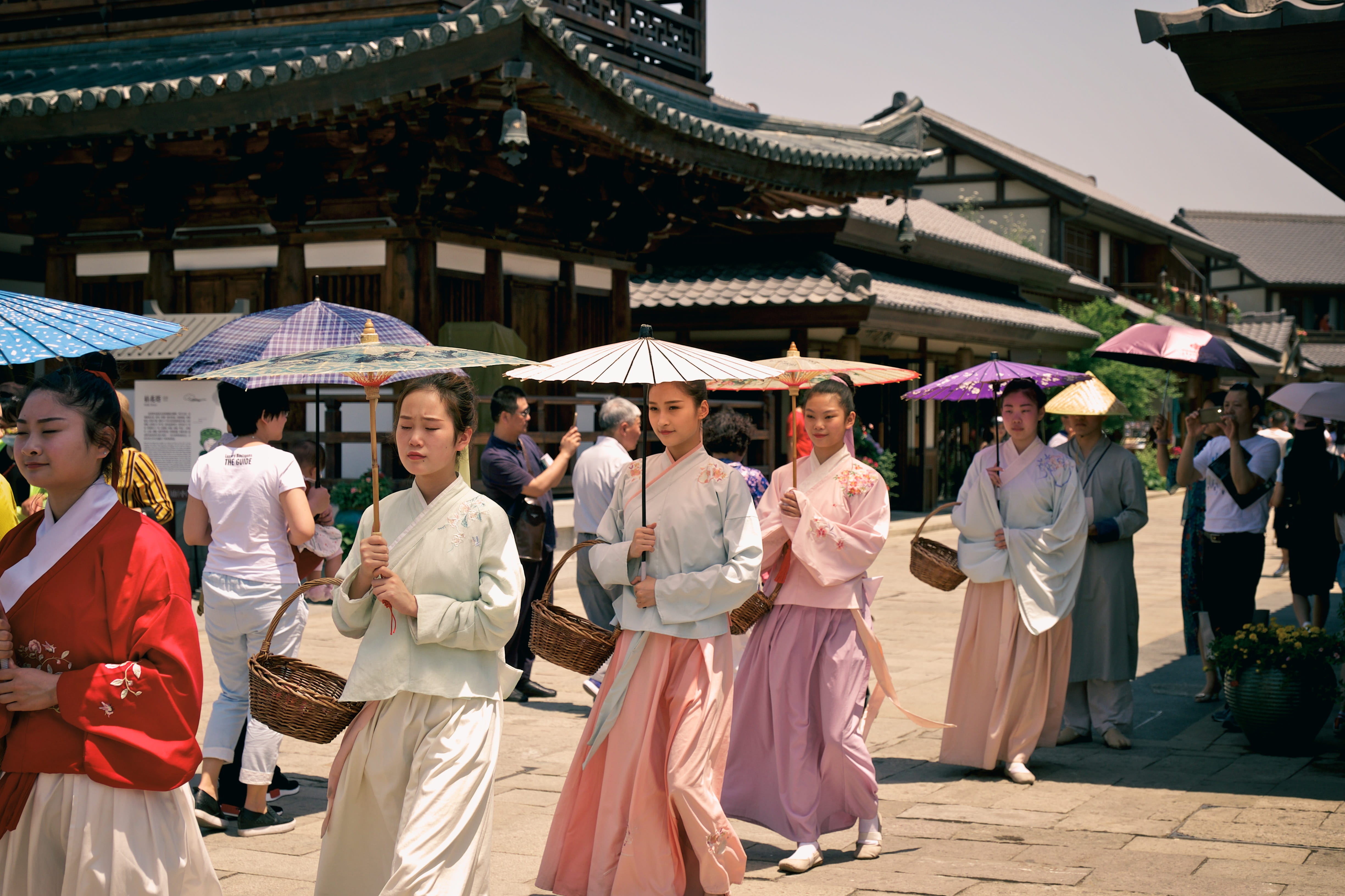 oil, real people, umbrellas, architecture, crowd, footwear, shrine, clothing, leisure activities, shoe, apparel, person, festival, place of worship, temple, HD Wallpaper