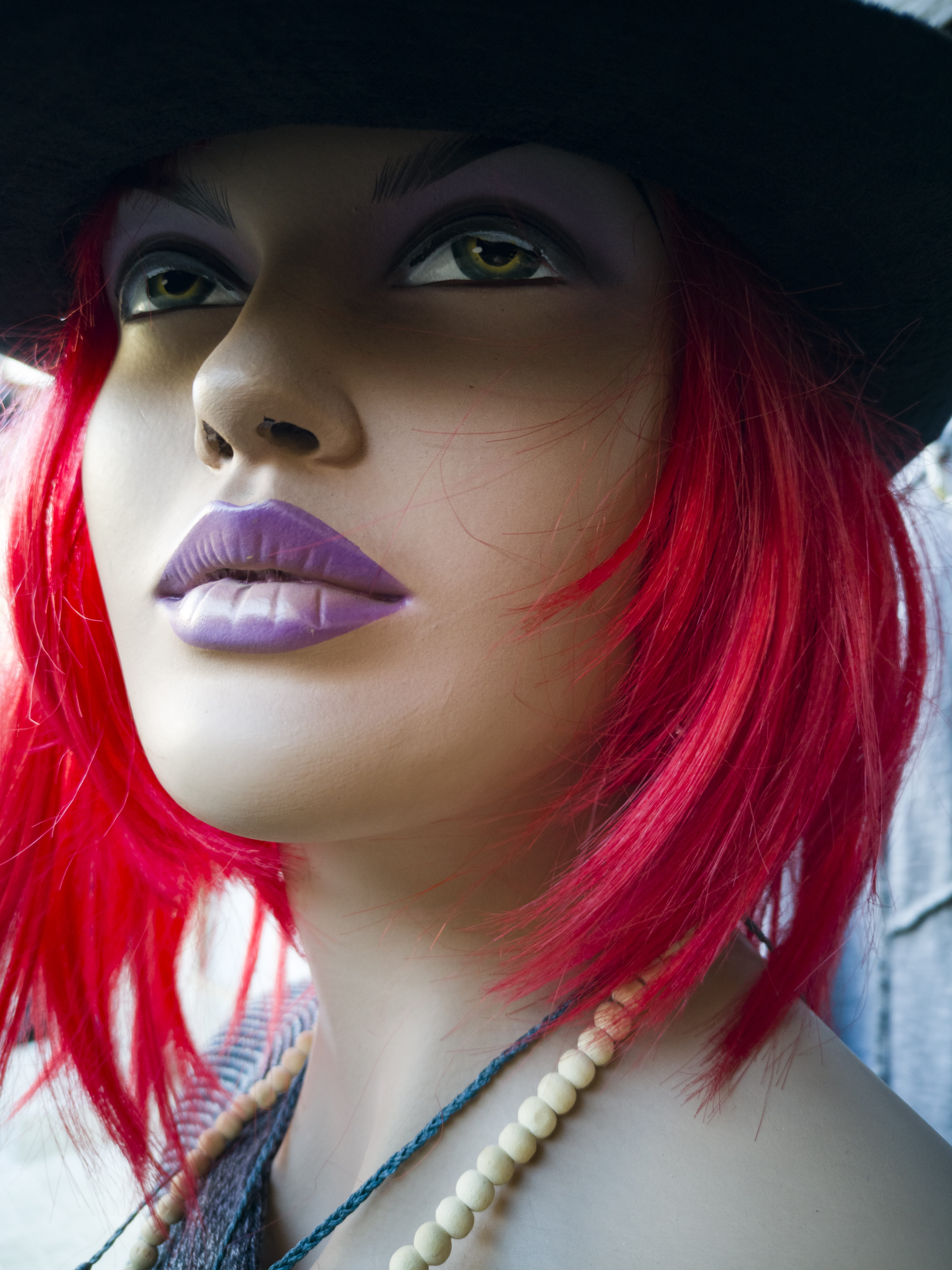 front view, hair, pose, dyed hair, young adult, lips, lifeless, hairstyle, showcase, women, adult, mannequin, headshot, beauty, eyeshadow, 5K, young women, Phone HD Wallpaper