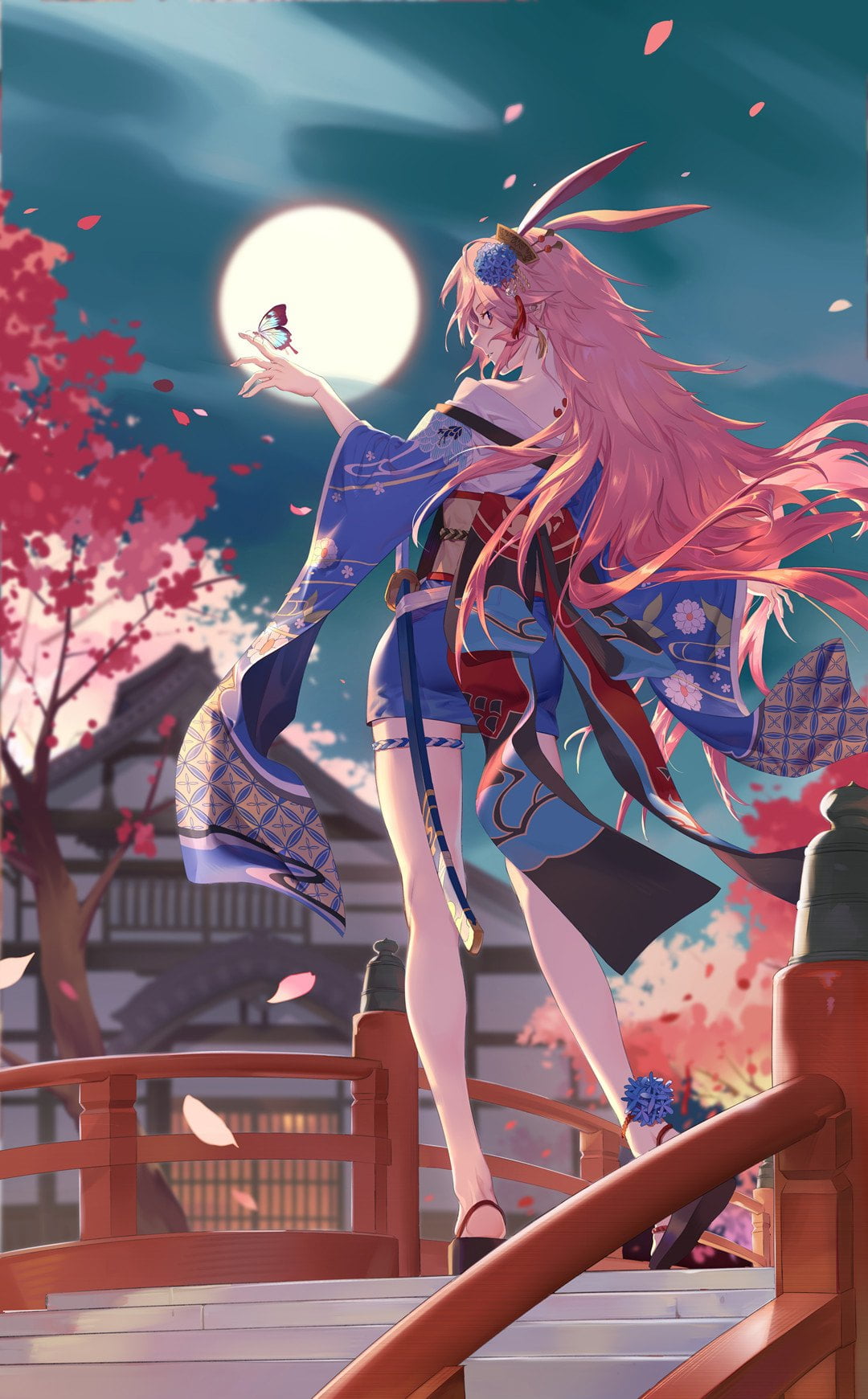 720P, anime girls, 2D, Yae Sakura, vertical, digital, digital art, artwork, 八重樱, portrait display, anime, Phone HD Wallpaper