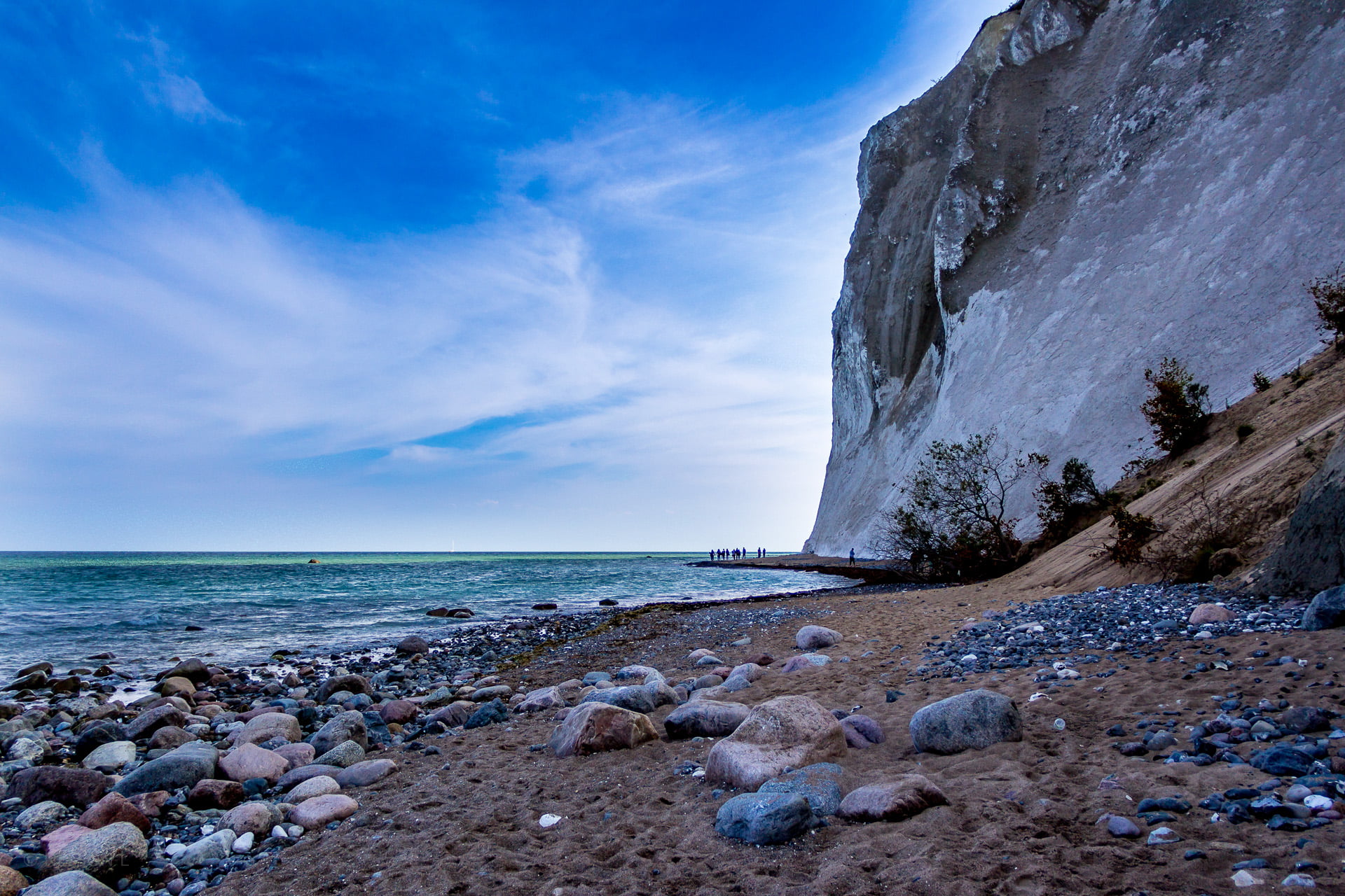 Flickr, Denmark, rock - Object, scenics, Moments, Dinamarca, camera  lens, Snap, White cliffs, body of water, Region Zealand, Scene, beach, outdoors, Møns Klint, HD Wallpaper