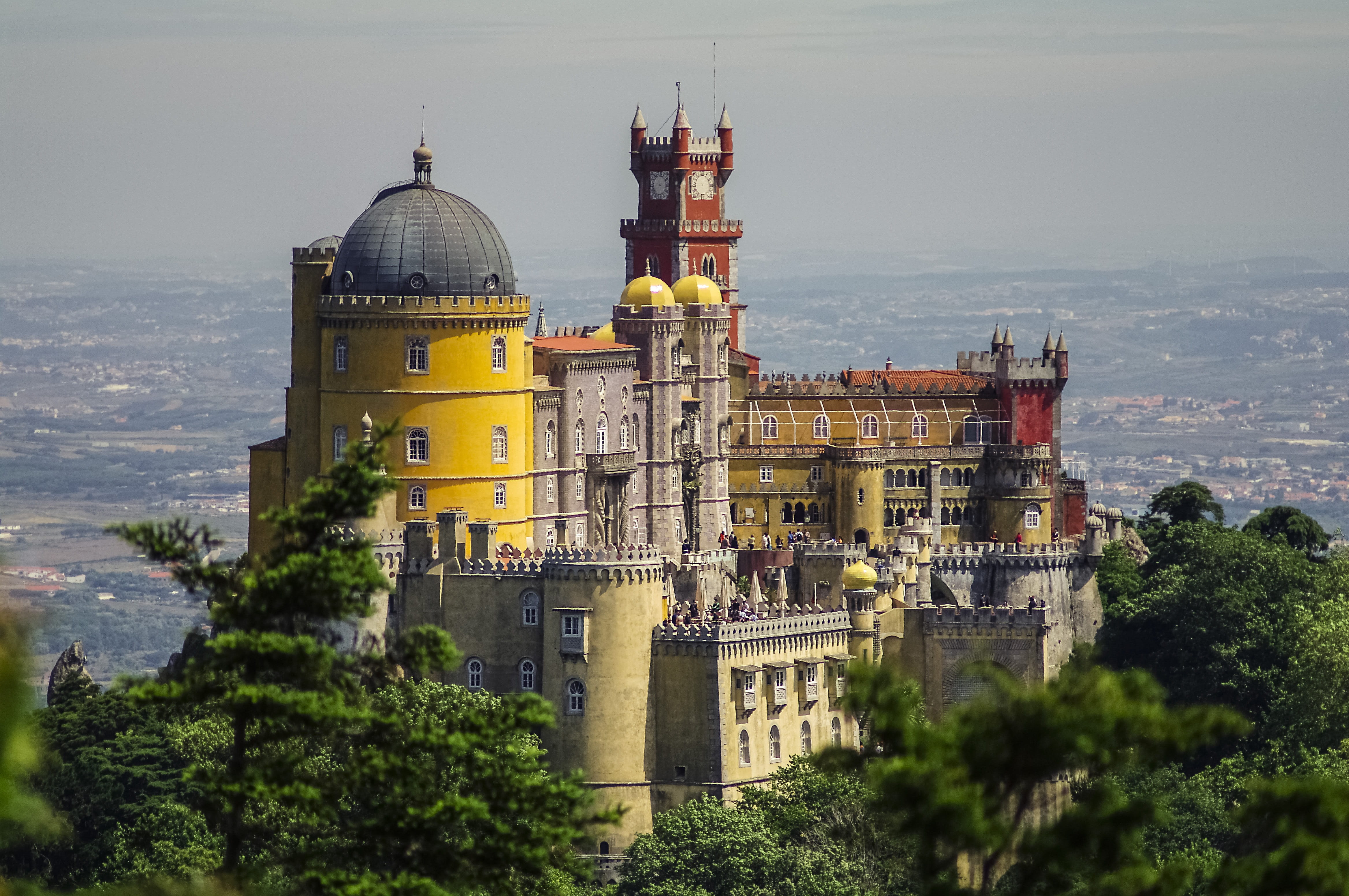 city, portugal, no people, tourism, plant, religion, building, nature, building exterior, sintra, tower, architecture, lisbon, history, outdoors, travel destinations, HD Wallpaper