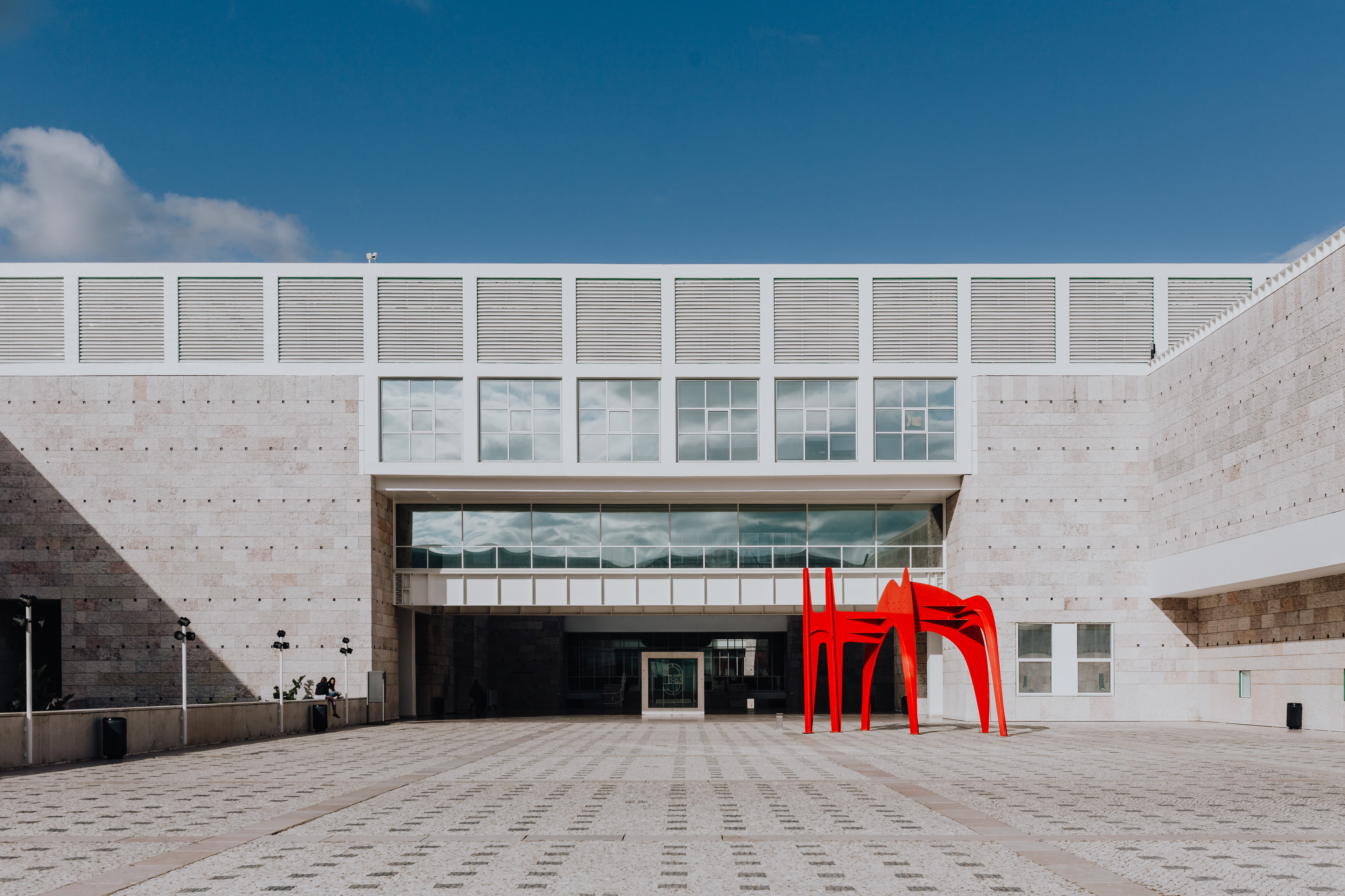 belem, building, outdoors, berardo, wall, collection, blue, no people, museum, building exterior, built structure, day, sky, travel destinations, lisbon, HD Wallpaper