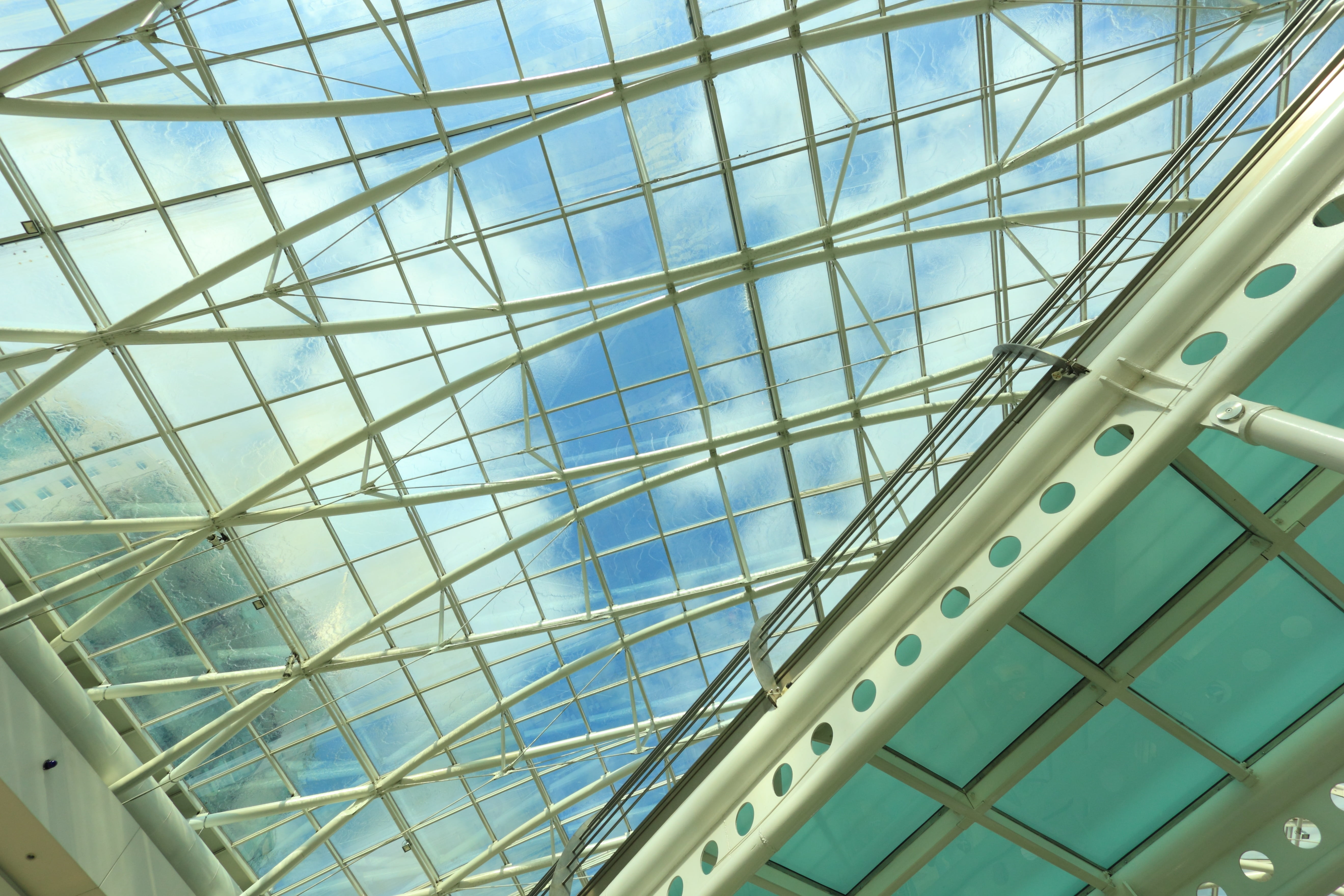 portugal, pattern, built structure, expo, vasco, area, sky, shopping, no people, low angle view, geometric shape, skylight, directly below, architecture, HD Wallpaper