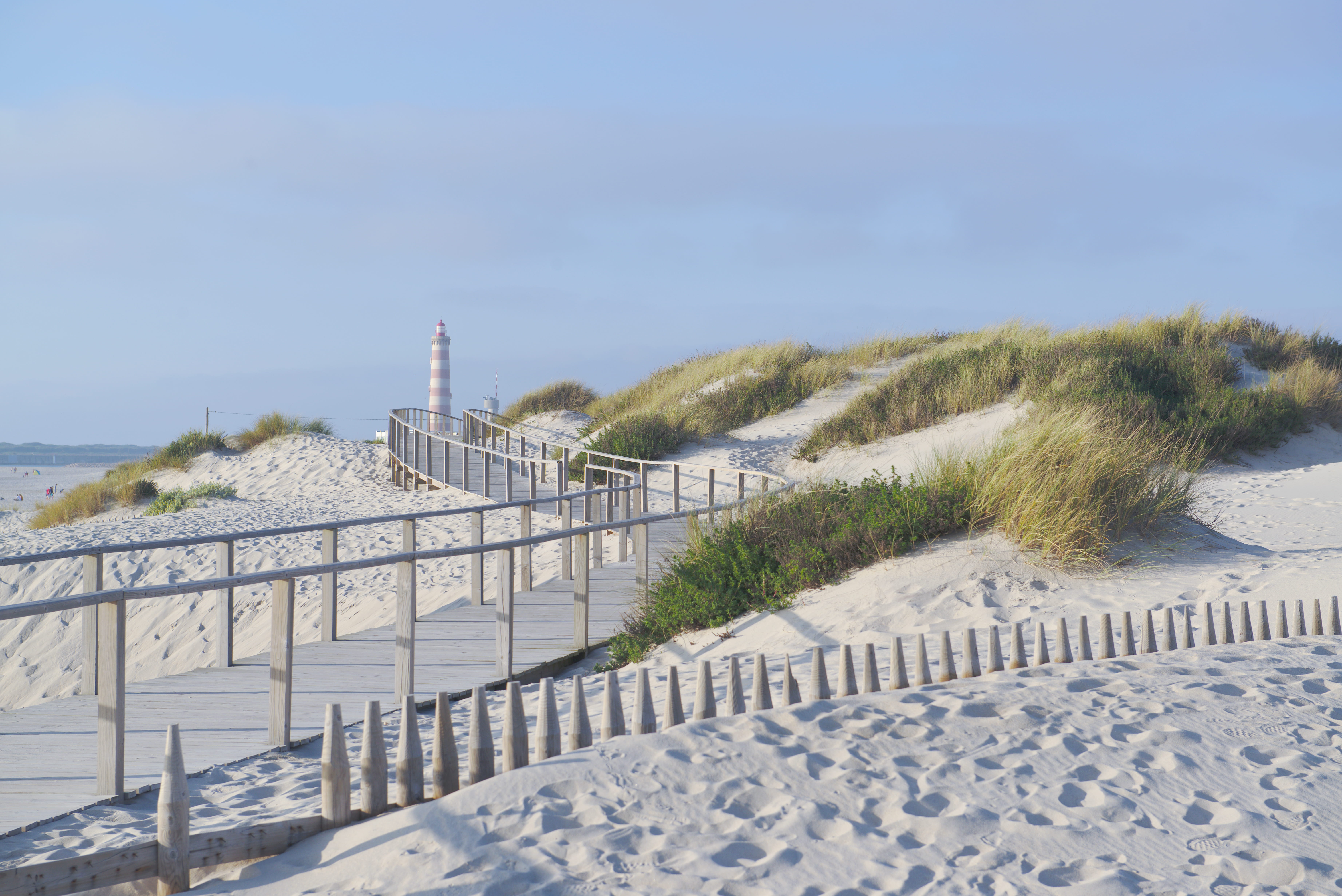 fence, tranquil scene, no people, beauty in nature, sand, tranquility, barrier, scenics - nature, aveiro, 5K, day, nature, boundary, sea, security, portugal, HD Wallpaper