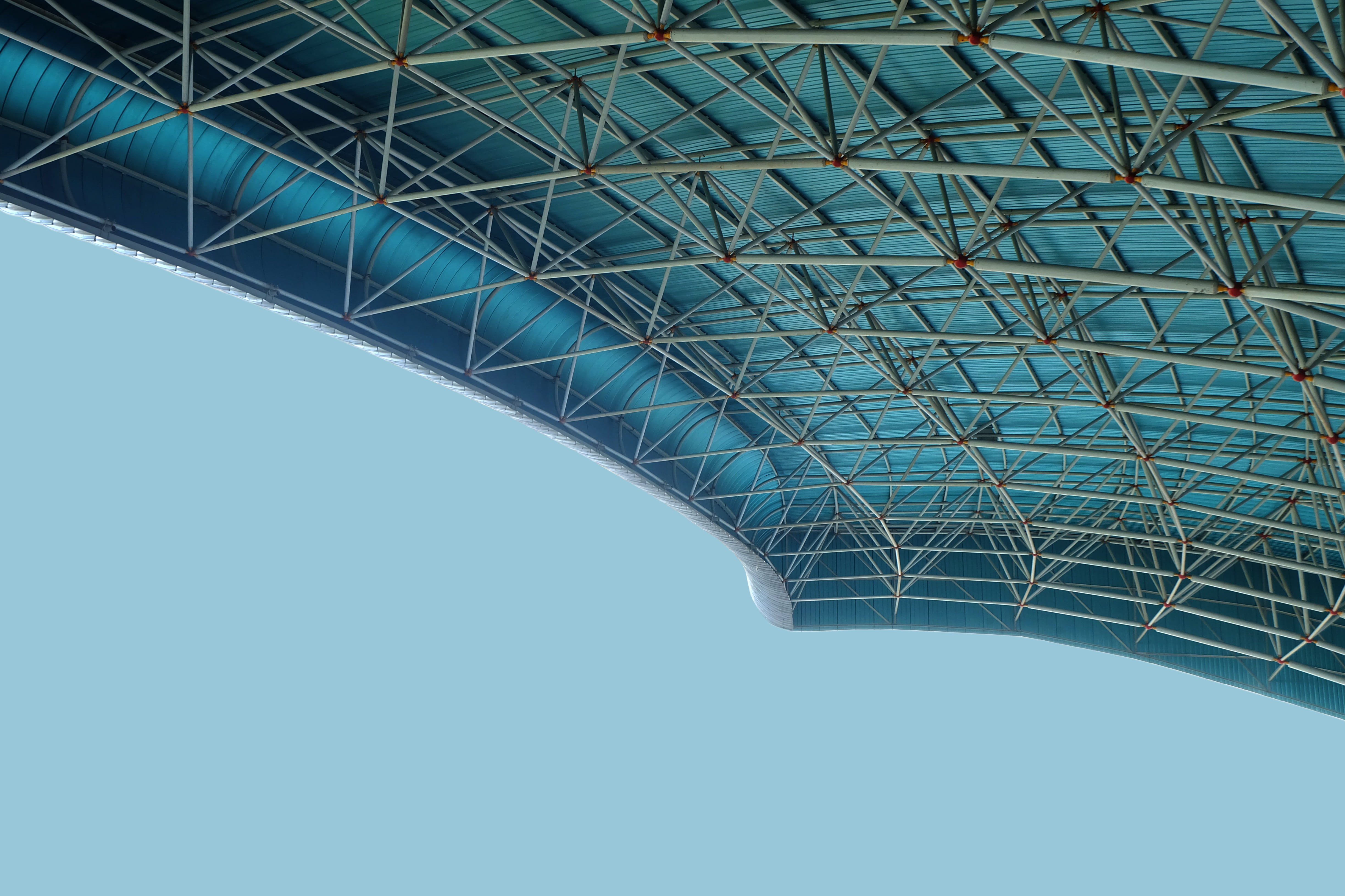 outdoors, glass - material, design, structural, office building exterior, modern, alloy, architecture, roof, infrastructure, low angle view, business, sky, HD Wallpaper