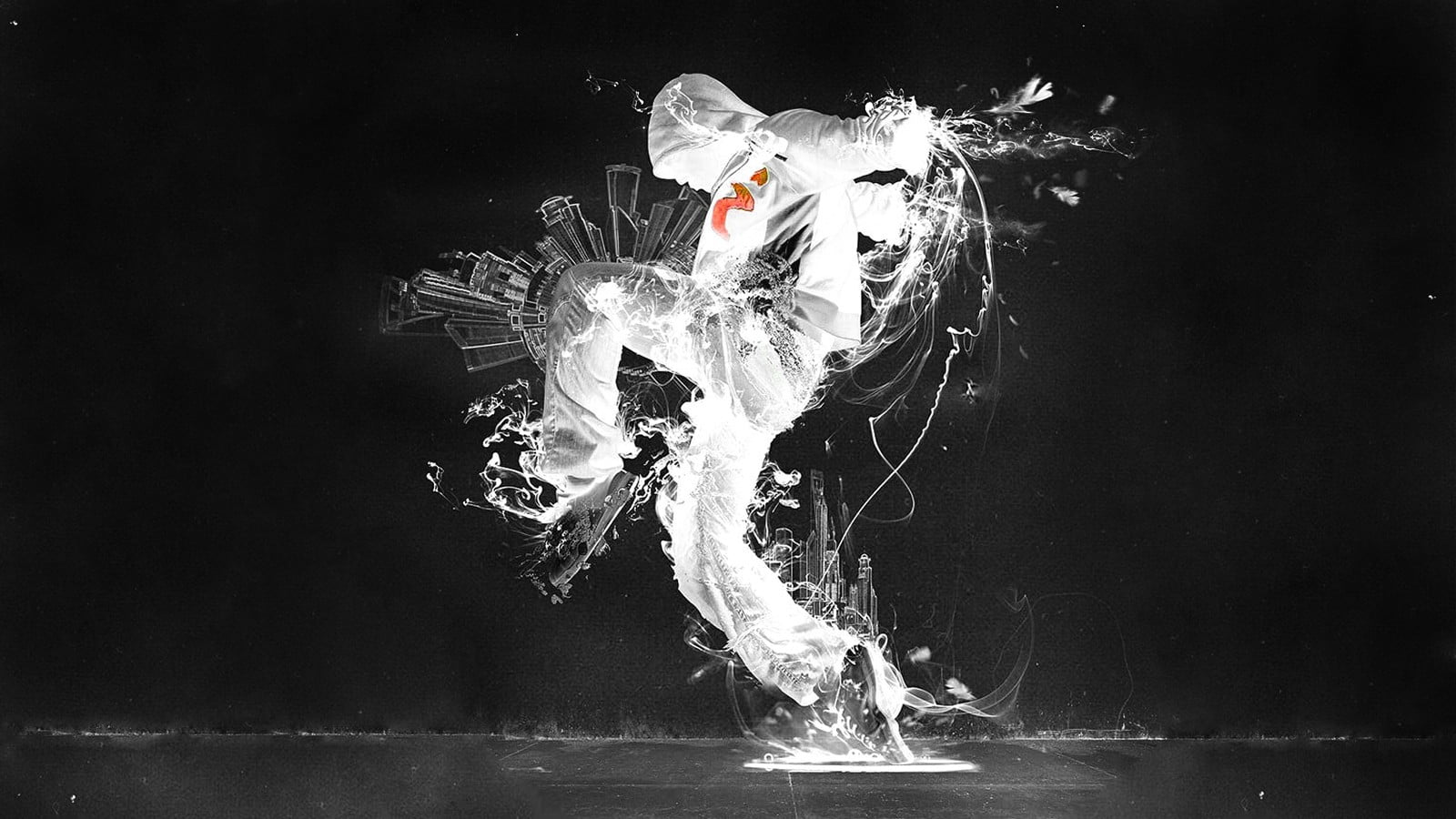 close-up, dancing, black background, white color, fragility, studio shot, black, no people, motion, water, white, drop, exploding, destruction, woman, indoors, HD Wallpaper