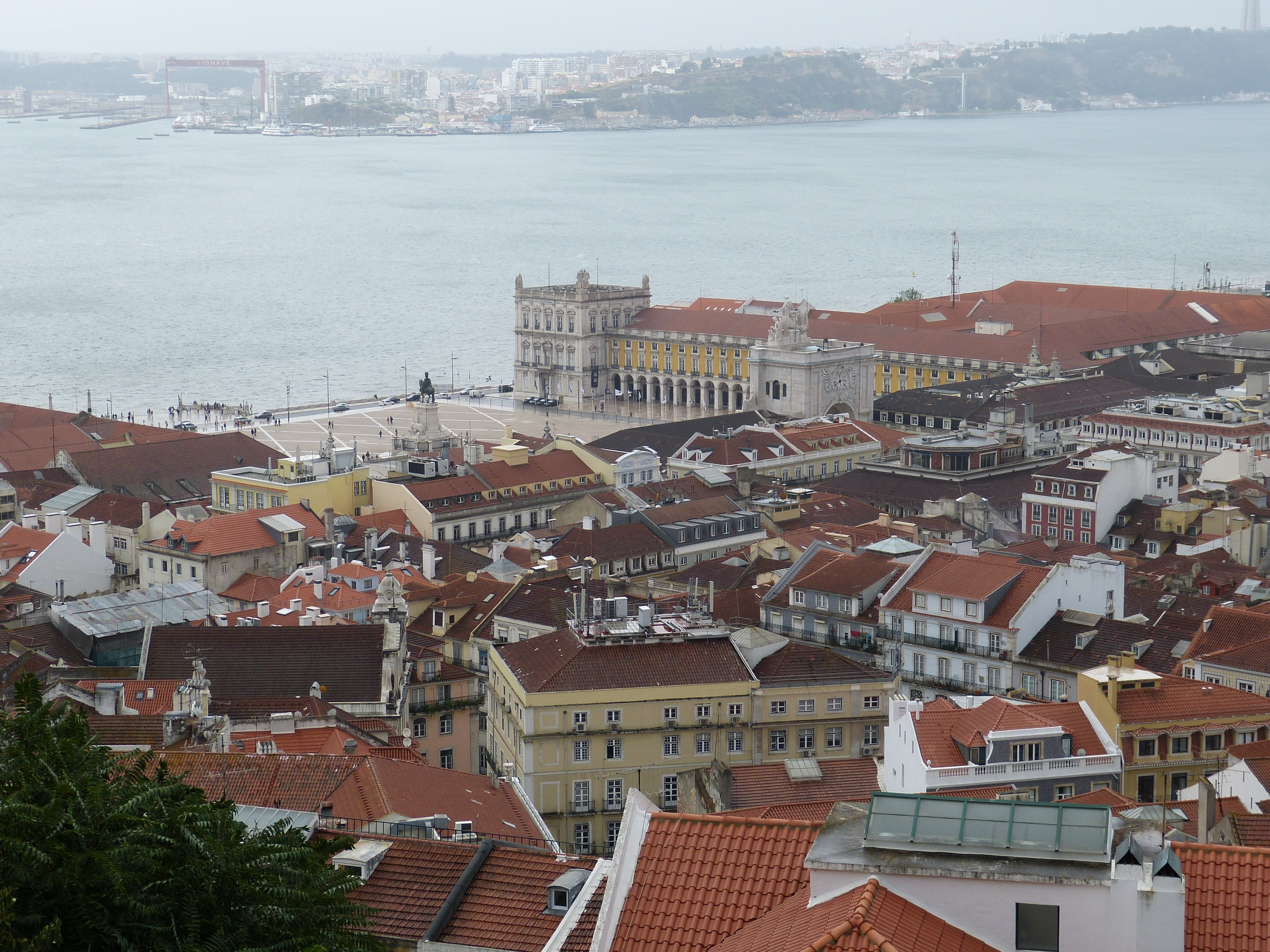 outdoors, day, tejo, outlook, roofs, water, 4K, residential district, historically, building exterior, view, architecture, roof, lisbon, river, city, townscape, HD Wallpaper