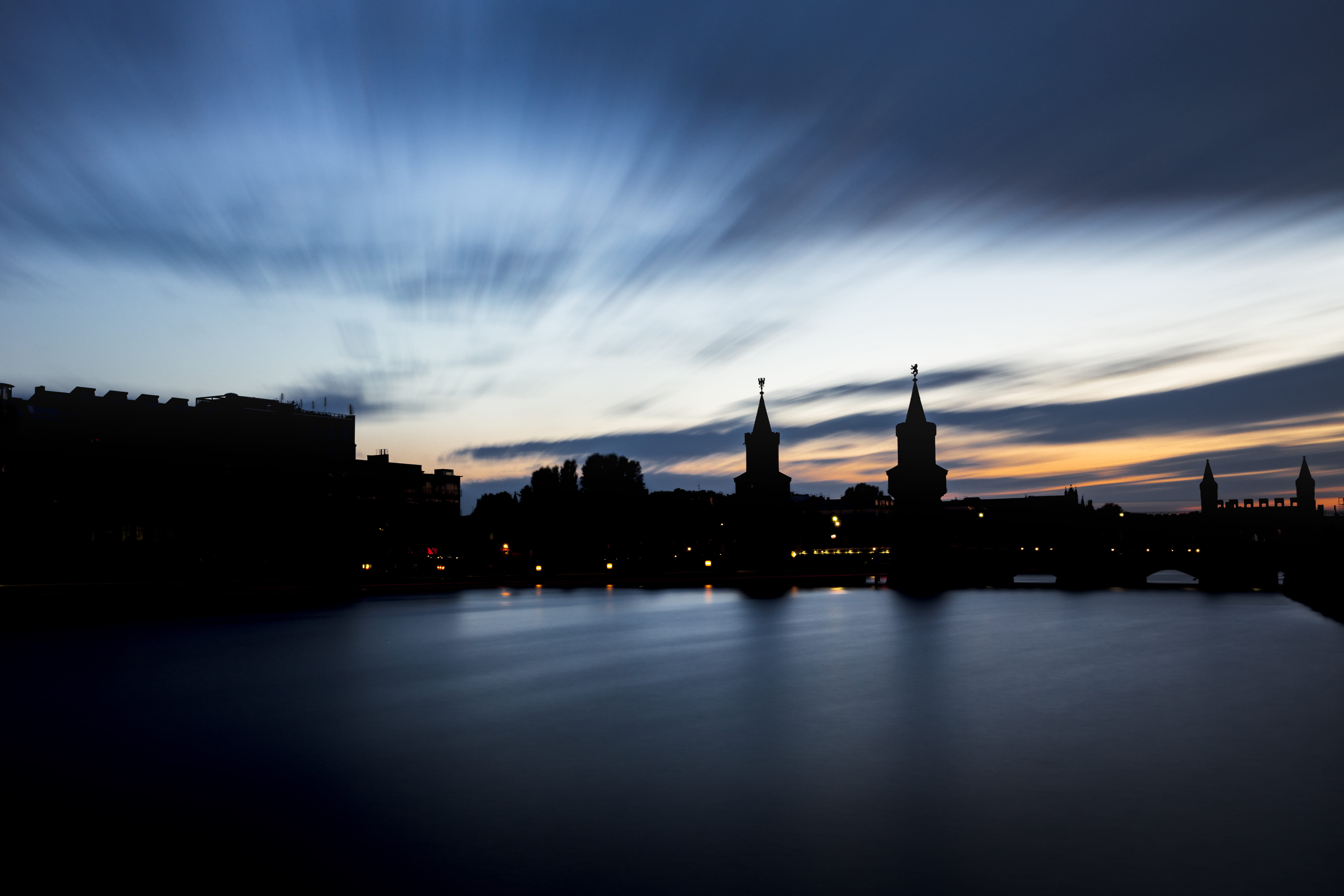 near, building Exterior, cloud - sky, long exposure, illuminated, no people, cke, concrete, bridge - Man Made Structure, architecture And Buildings, water, HD Wallpaper