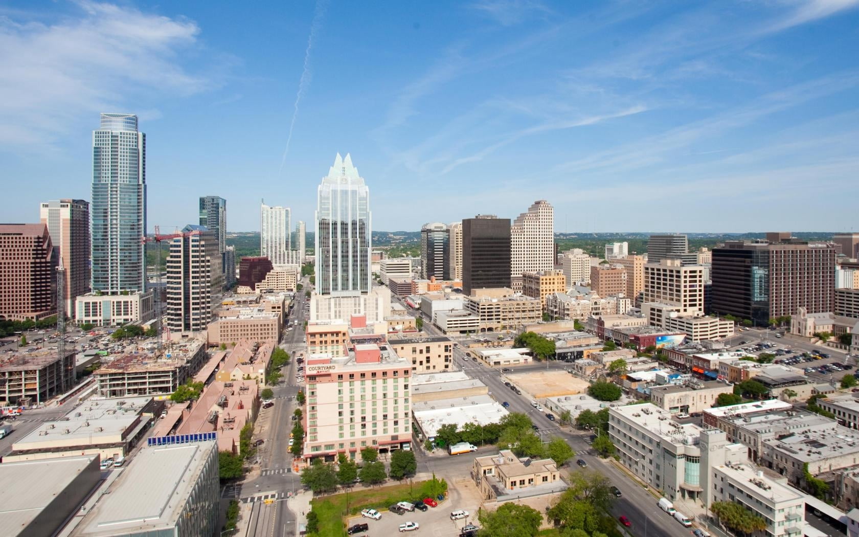 transportation, austin, street, building Exterior, residential district, office Building, no people, urban Skyline, uSA, urban Scene, office, financial District, HD Wallpaper