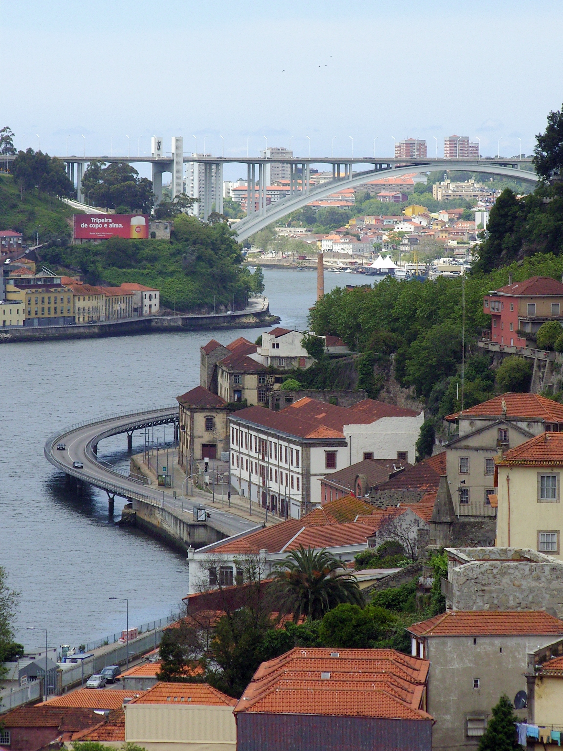 plant, building exterior, view, building, 2K, old town, road, outdoors, urban Scene, portugal, bridge, engineering, arch bridge, water, porto, city, architecture, Phone HD Wallpaper