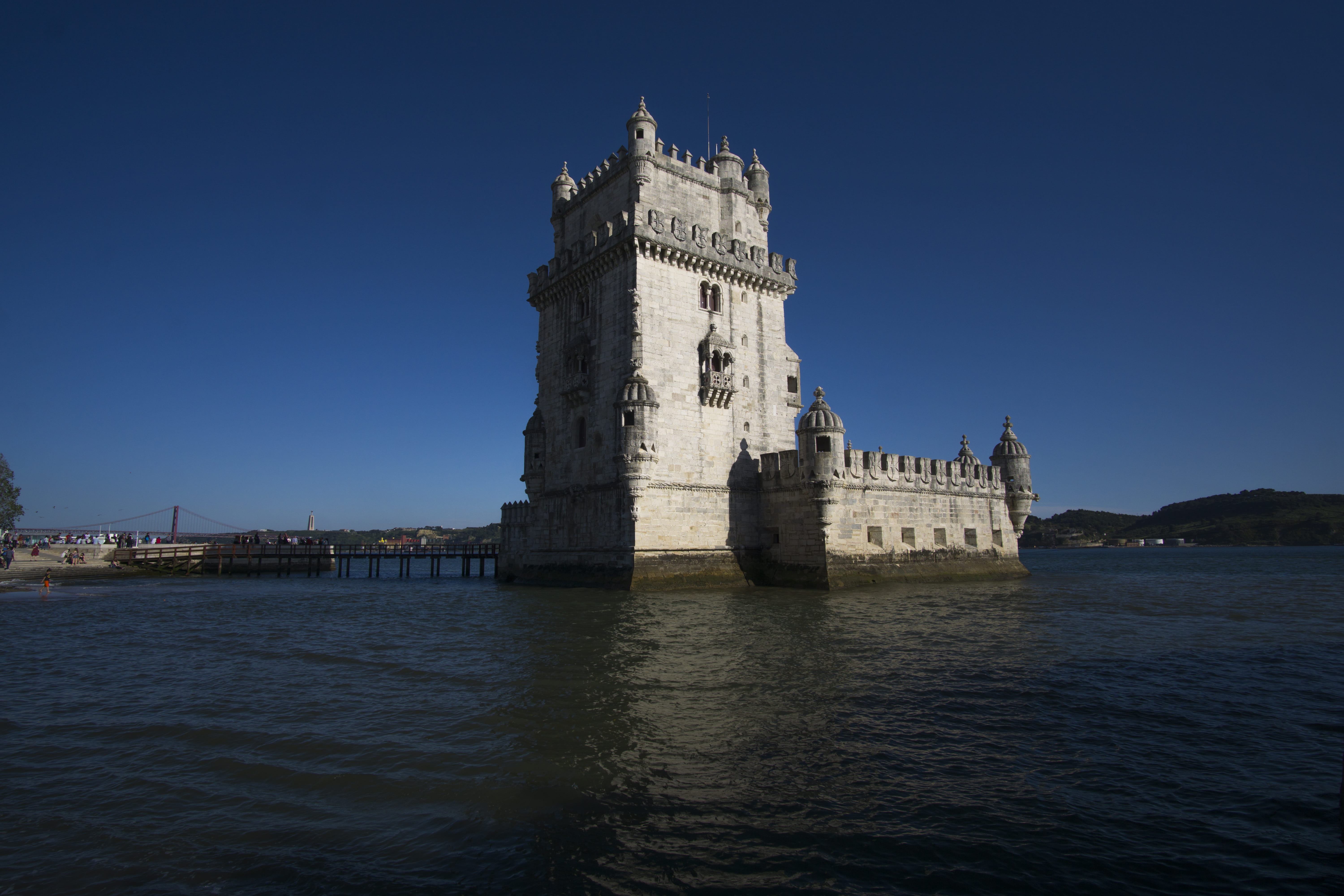 water, lisboa, portugal, rokinon, building exterior, a6000, blue, tourists, old, travel, building, river, travel destinations, sony, the past, clear sky, HD Wallpaper