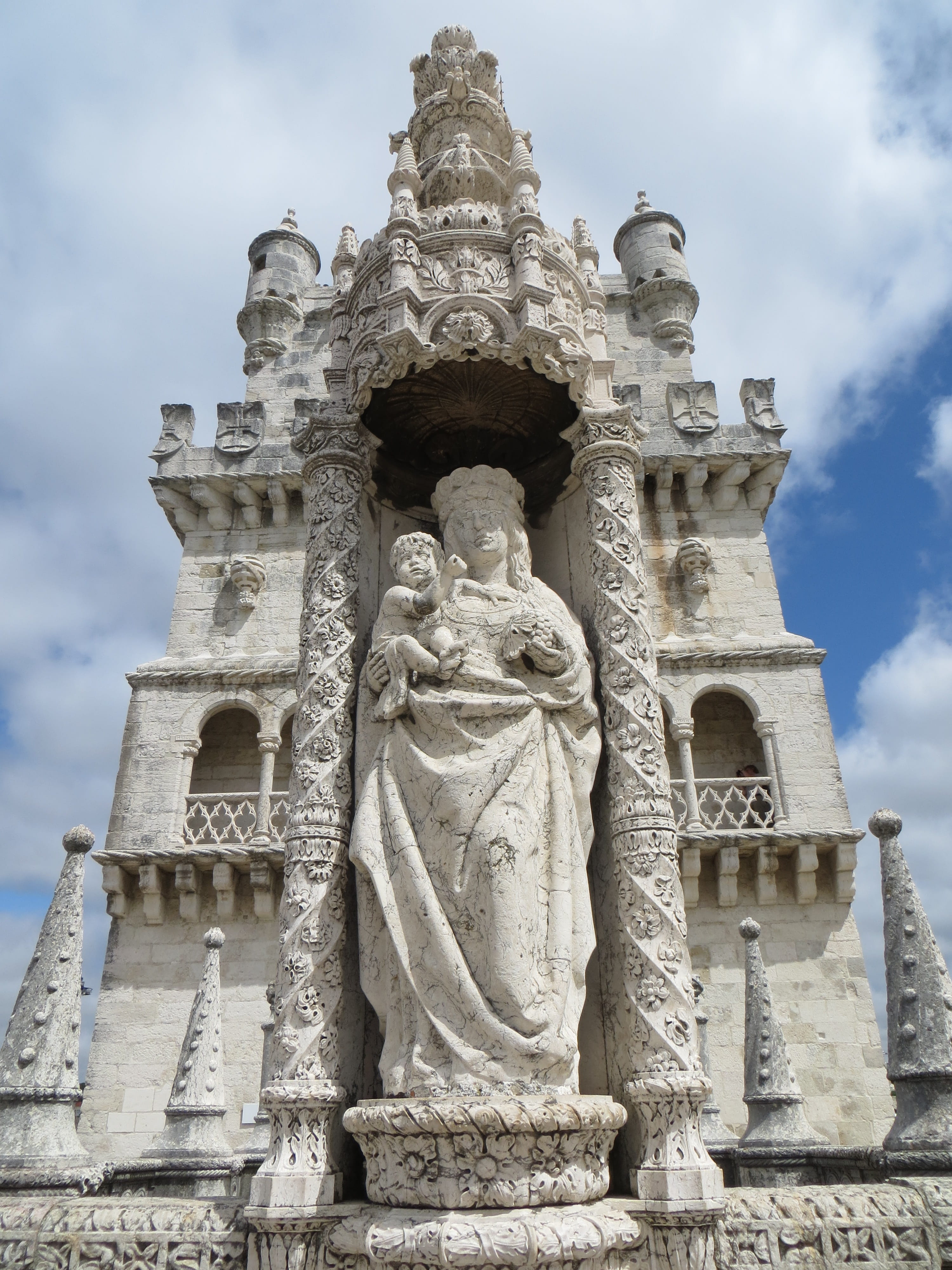 travel Locations, sculpture, Lisbon, Tower, built structure, carving, no people, human representation, ornate, ancient civilization, male likeness, architecture, Phone HD Wallpaper