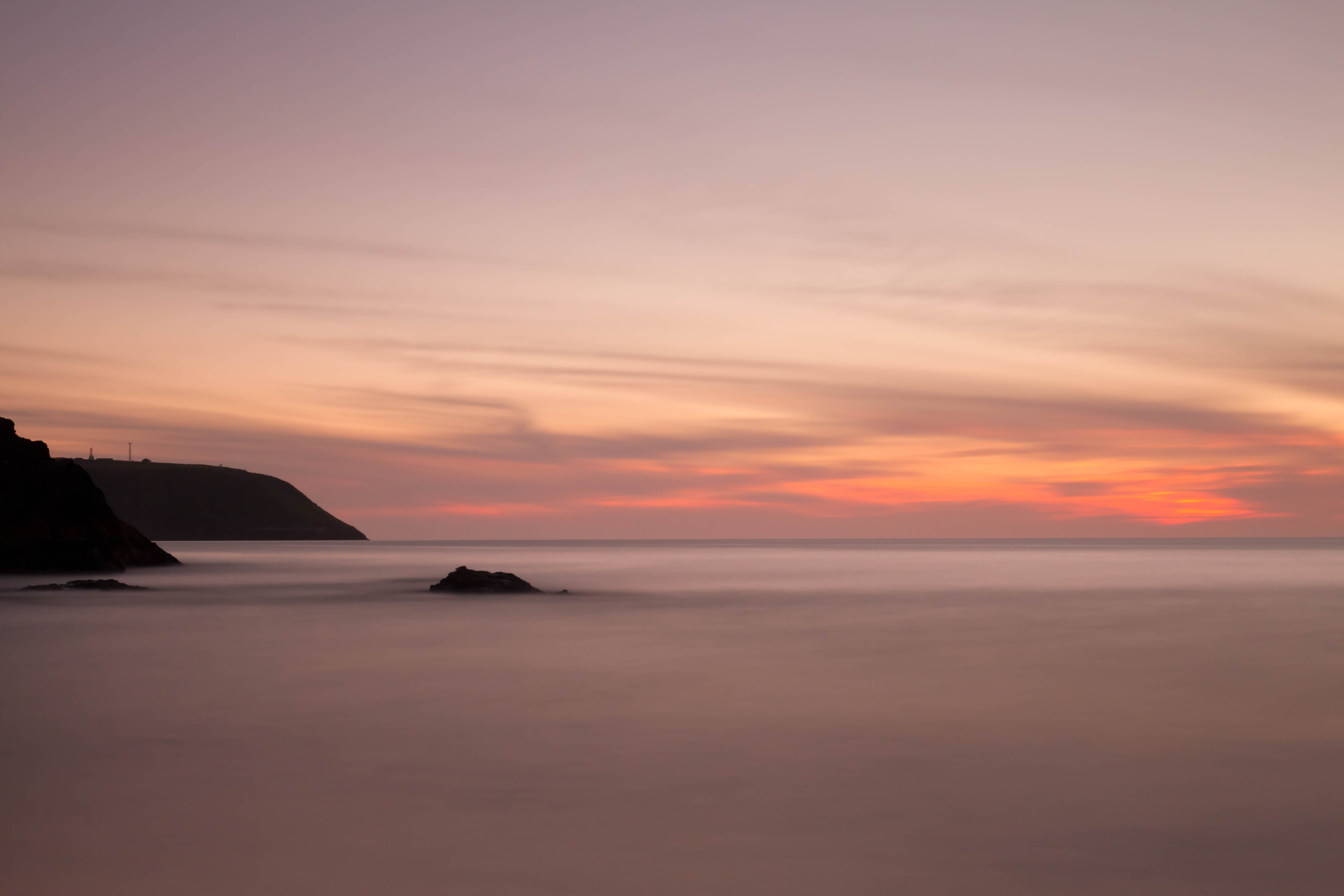 LE, coastline, 4K, nature, ocean  waves, golden hour, rock - Object, beside, evening, long exposure, sea, Welsh, water, Tresaith, beach, hour, scenics, HD Wallpaper
