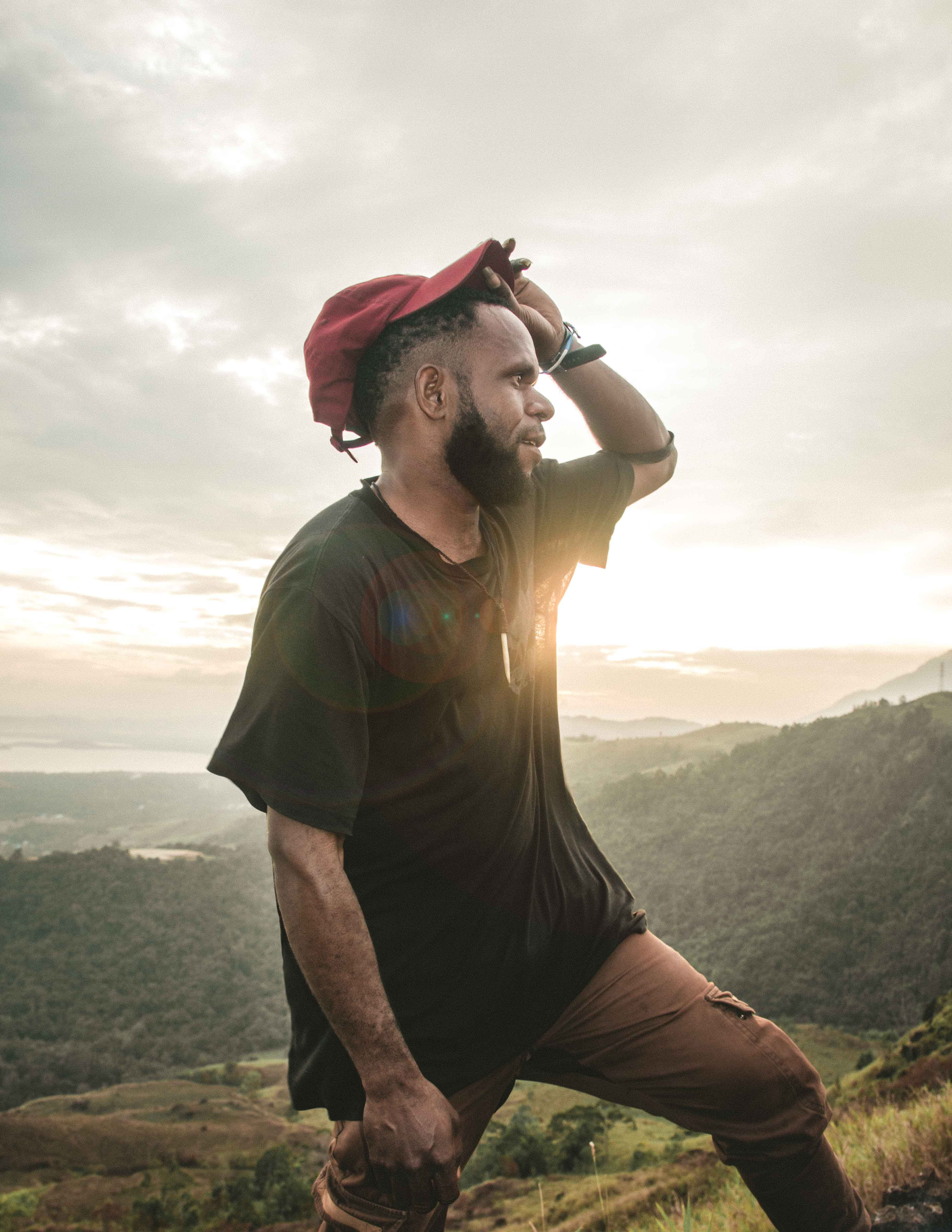 men, looking away, scenics - nature, cloud - sky, photo, moody, people, indonesia, young adult, male potrait, live, healthy lifestyle, sunset, casual clothing, Phone HD Wallpaper