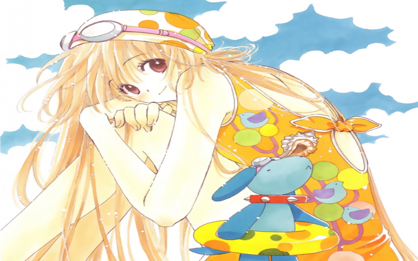 lifestyles, fashion, real people, 720P, representation, clothing, Kobato, celebration, people, yellow, front view, CLAMP, women, sunglasses, standing, HD Wallpaper