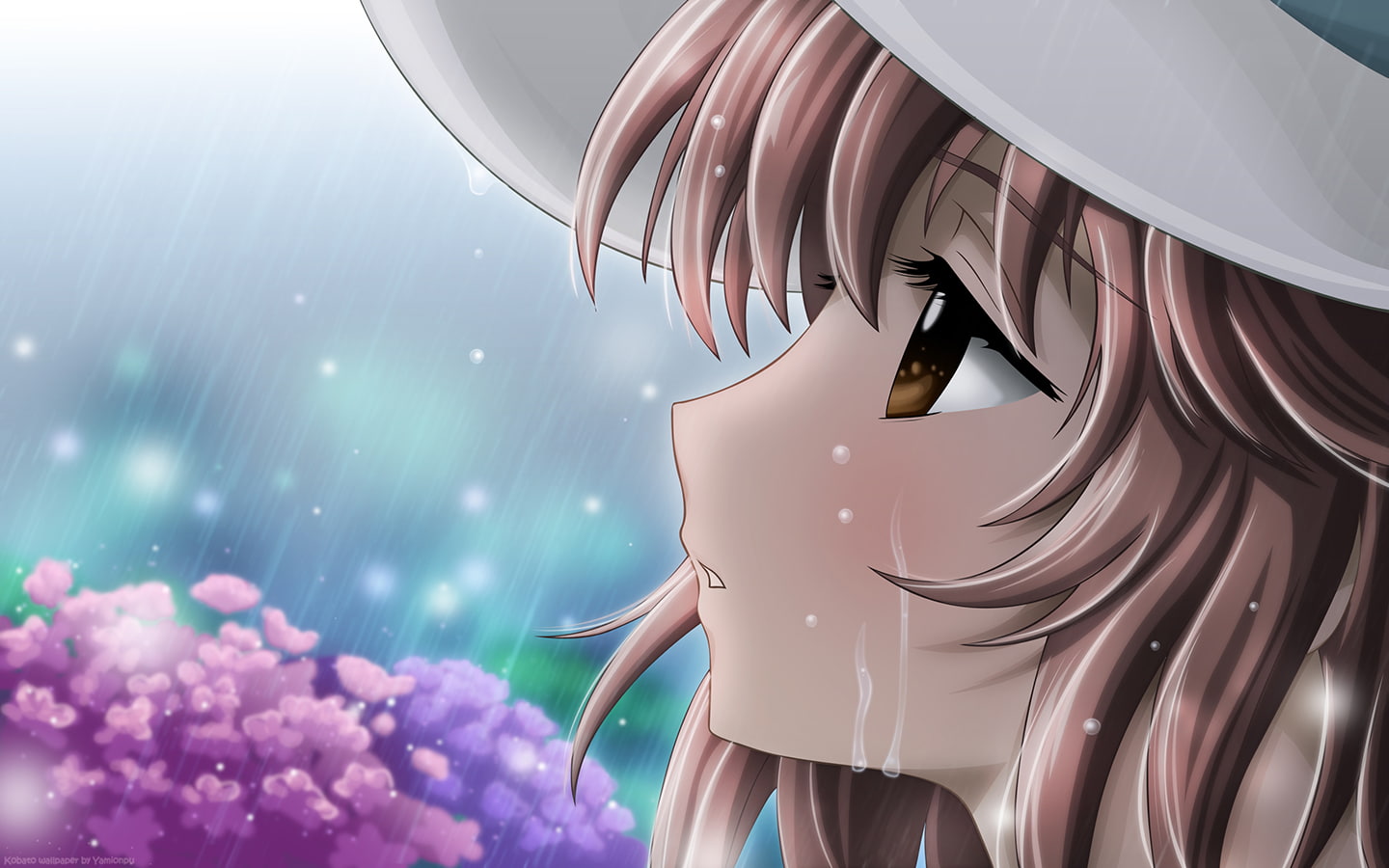 no people, nature, water, flower, beauty in nature, Kobato, Hanato Kobato, CLAMP, window, reflection, anime girls, fragility, vulnerability, 720P, day, HD Wallpaper