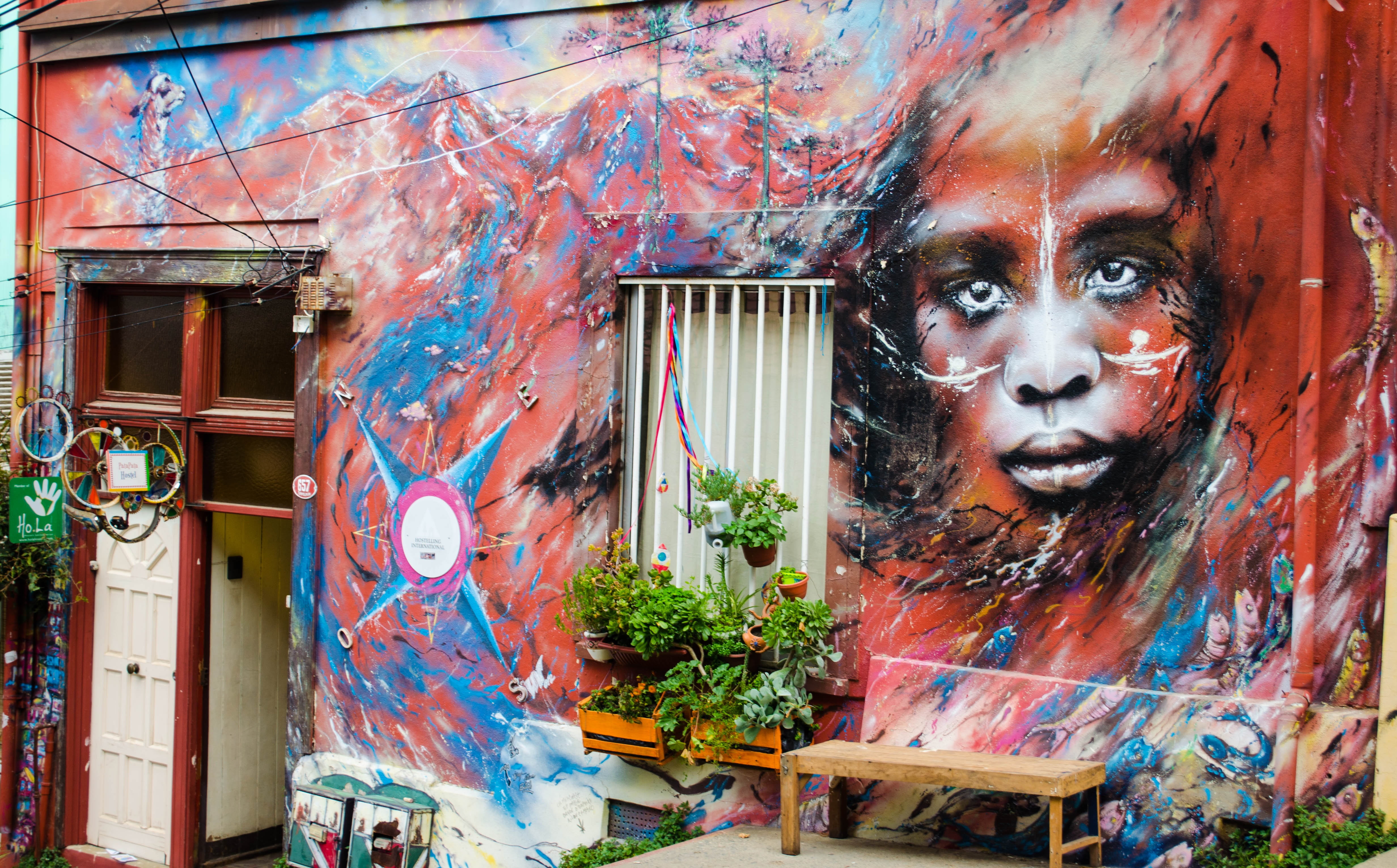 one person, decadence, adult, city, mural, building, worn, day, wall bricks, painting, plant, mural painting, street, building exterior, art and craft, HD Wallpaper