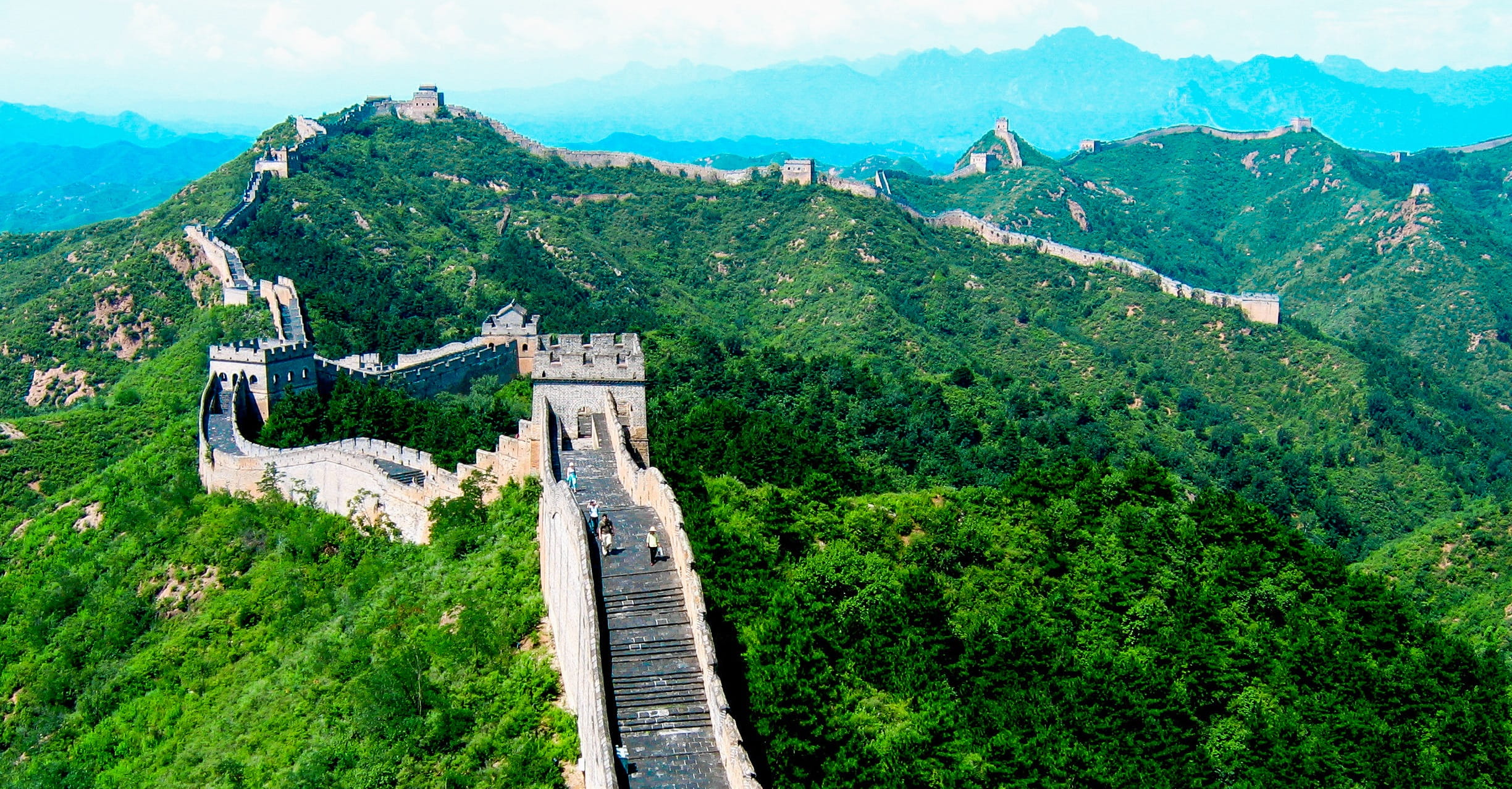 mountain, high angle view, the past, ancient civilization, outdoors, day, 1080P, travel destinations, plant, tour, green color, tree, environment, travel, HD Wallpaper
