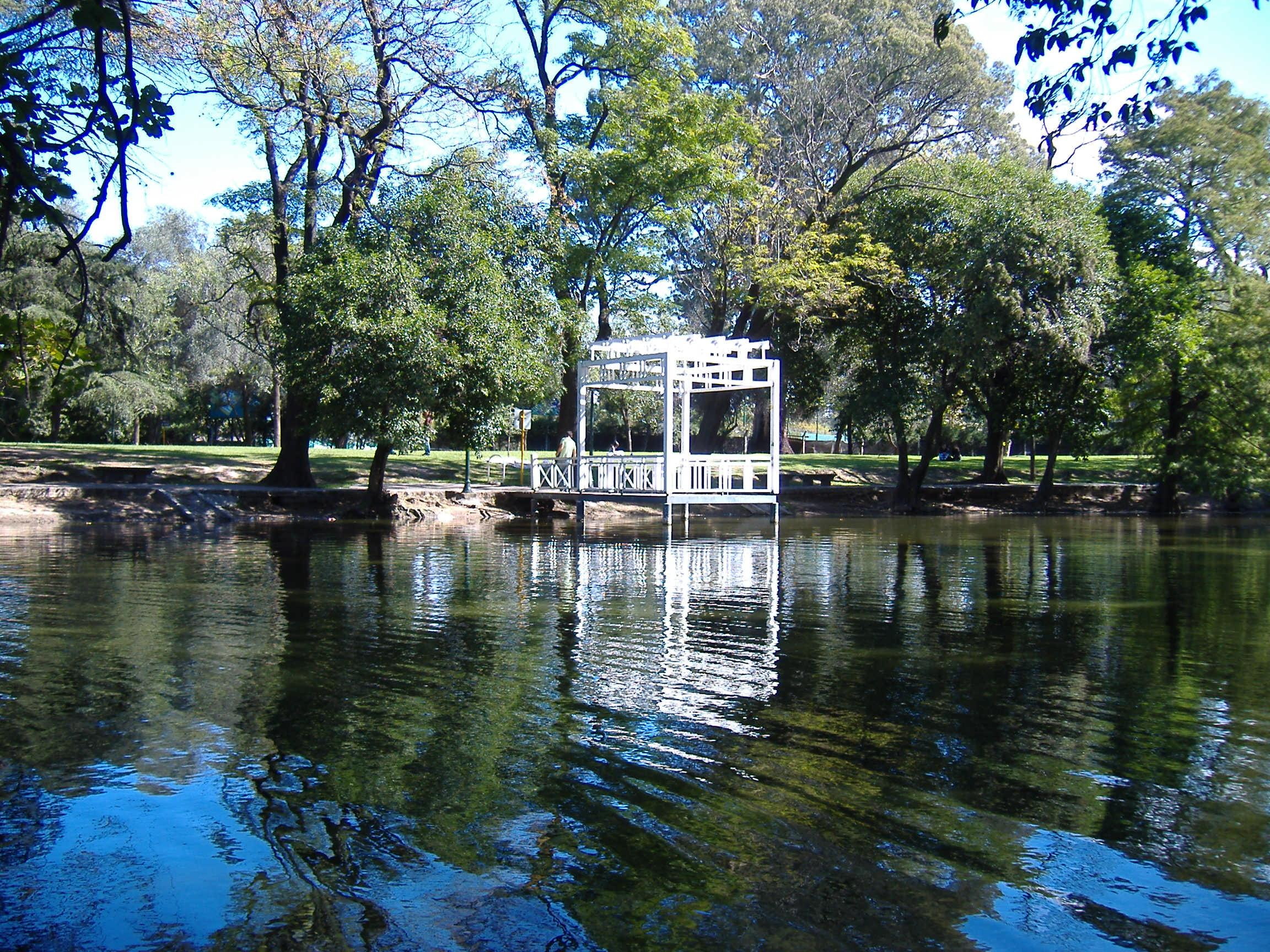 nature and landscapes, park, reflection, argentina, lake, 1080P, trees, sarmiento, HD Wallpaper