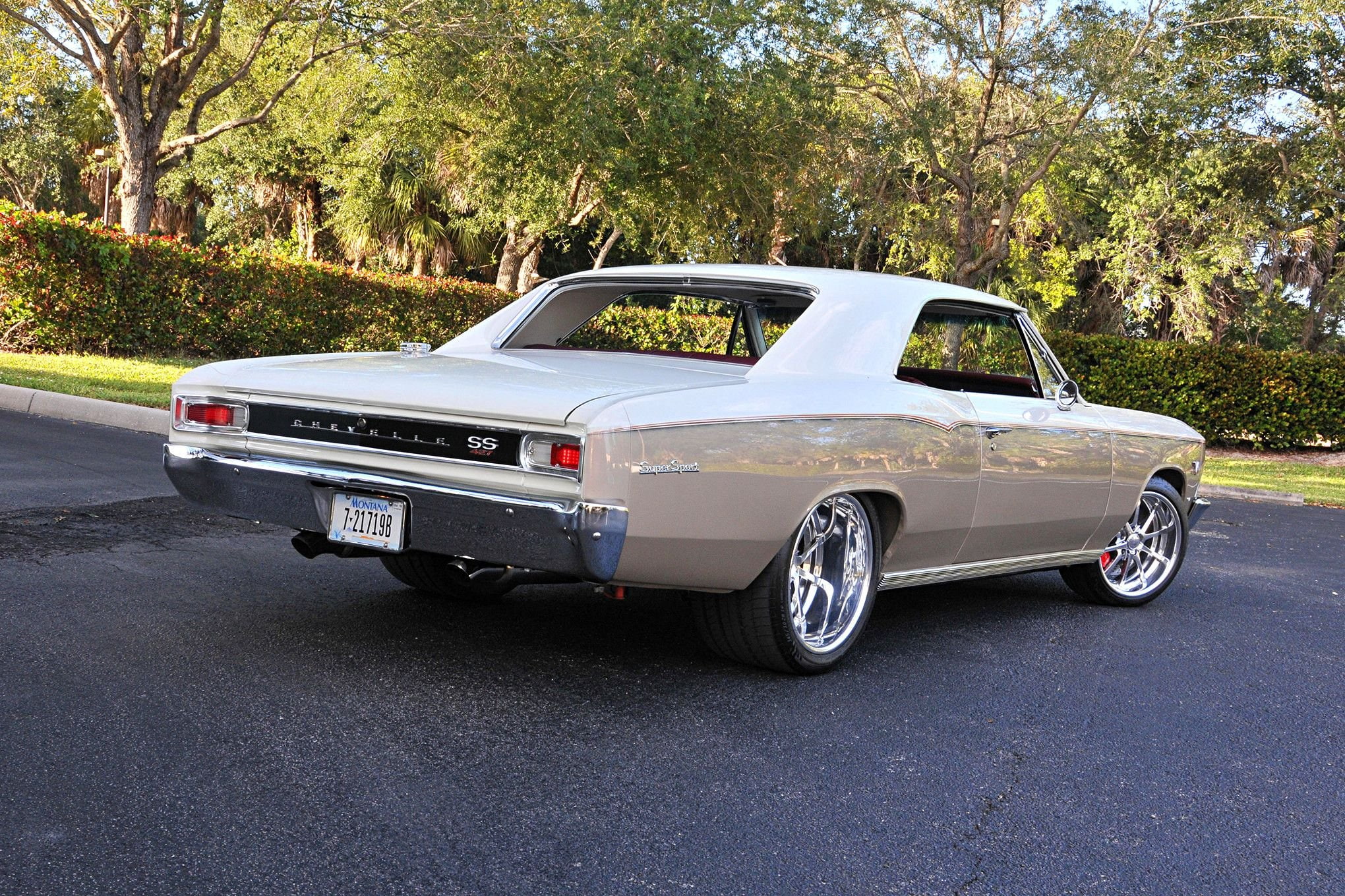 modified, ivory, 1966, 1080P, cars, chevrolet, engine, chevelle, HD Wallpaper