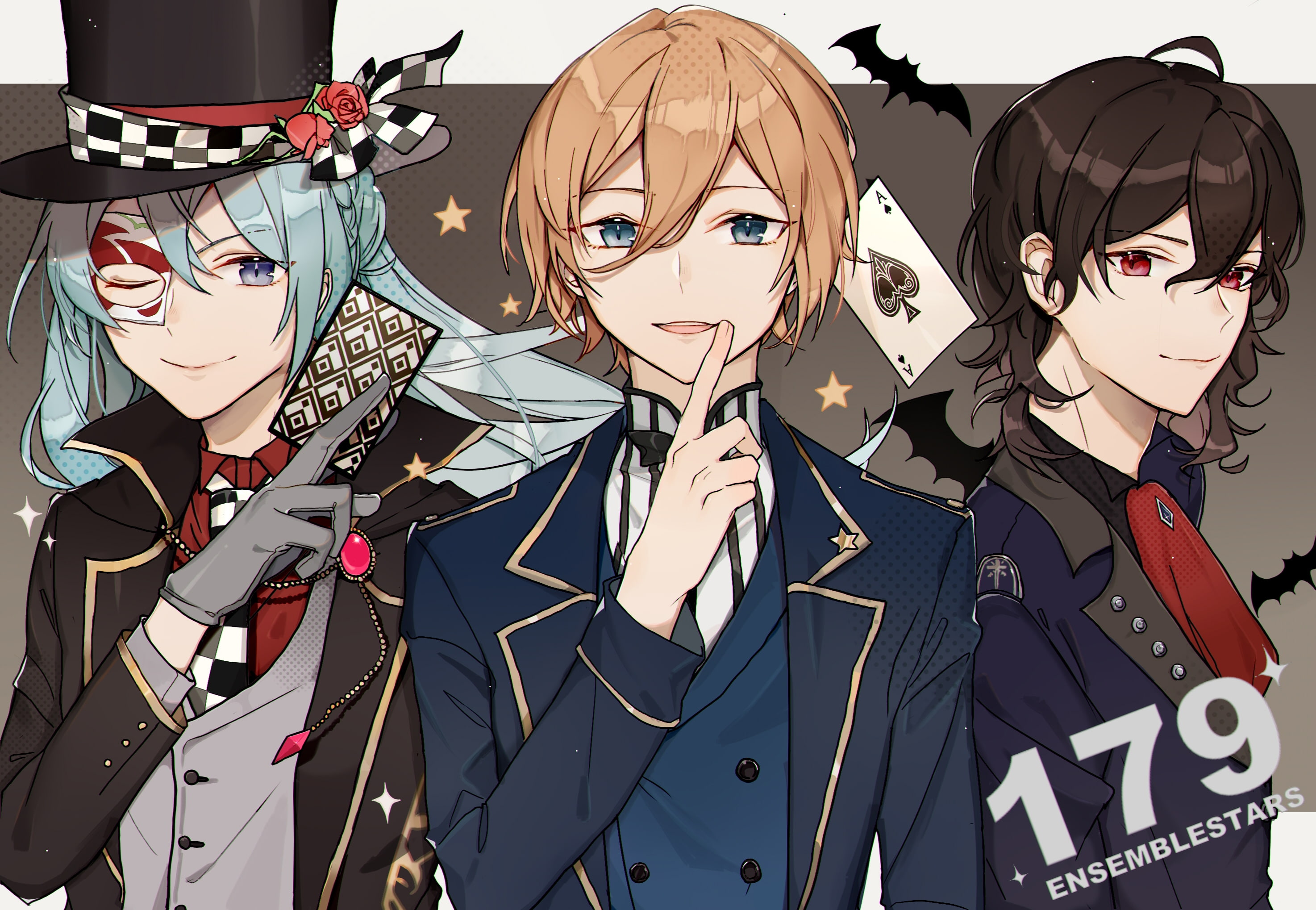 portrait, Anime, disguise, celebration, mask, representation, people, two people, 2K, shoujo, male likeness, front view, men, tenshouin eichi, clothing, HD Wallpaper