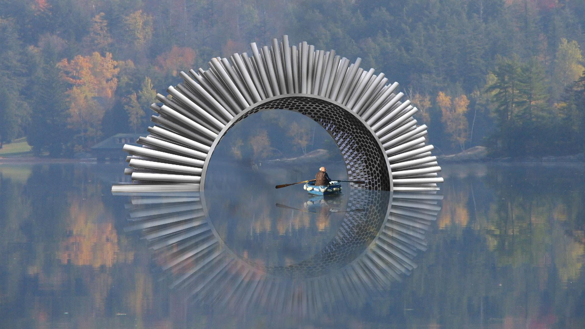 day, reflection, aeolian harp, foggy, harp, outdoors, tree, mature adult, males, adult, forest, wind, young adult, 1080P, men, wind harp, plant, nature, HD Wallpaper