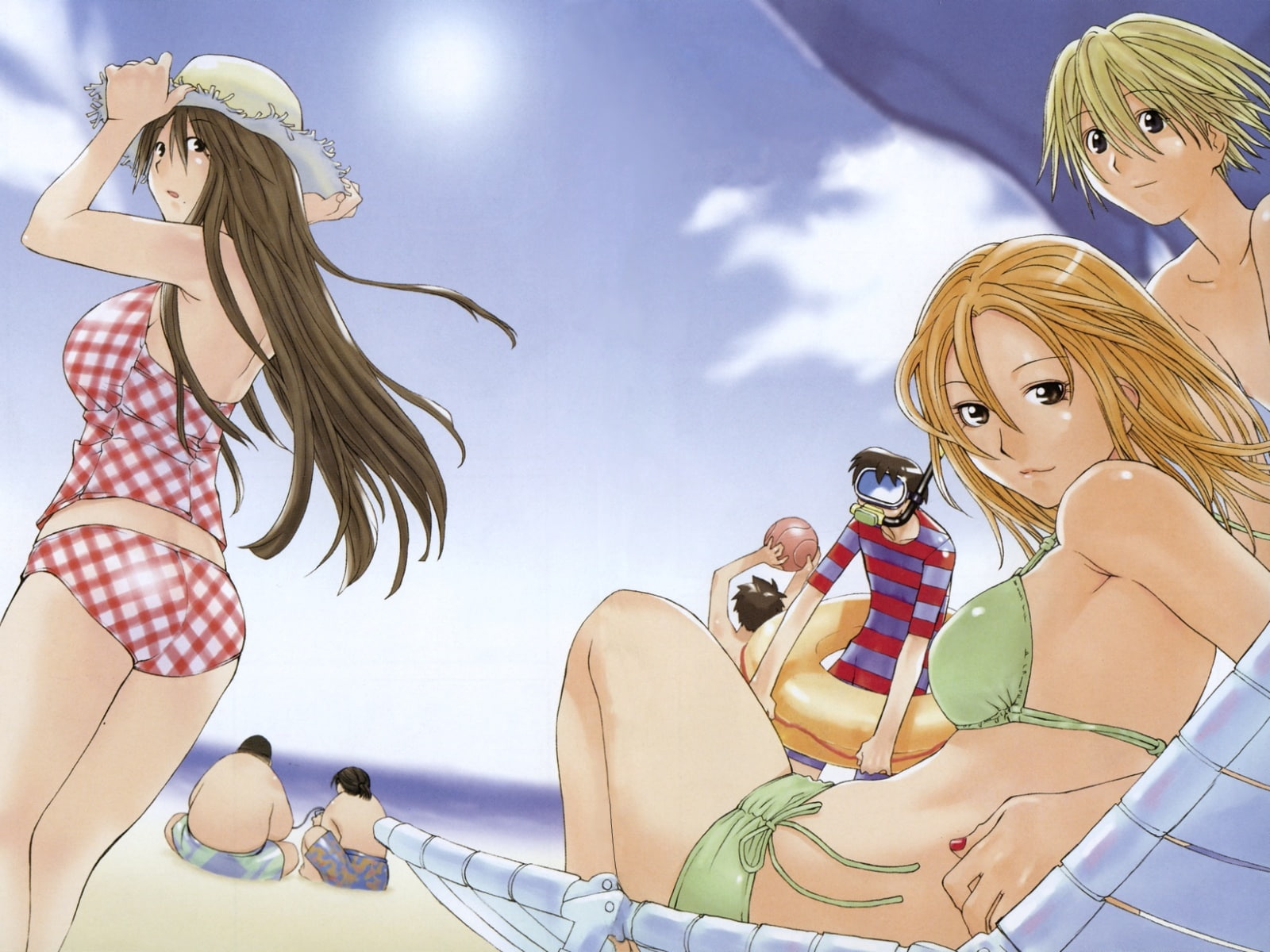 Kasukabe Saki, Kōsaka Makoto, Tanaka Sōichirō, Ohno Kanako, 720P, Genshiken, Madarame Harunobu, manga, Kugayama Mitsunori, Sasahara Kanji, HD Wallpaper