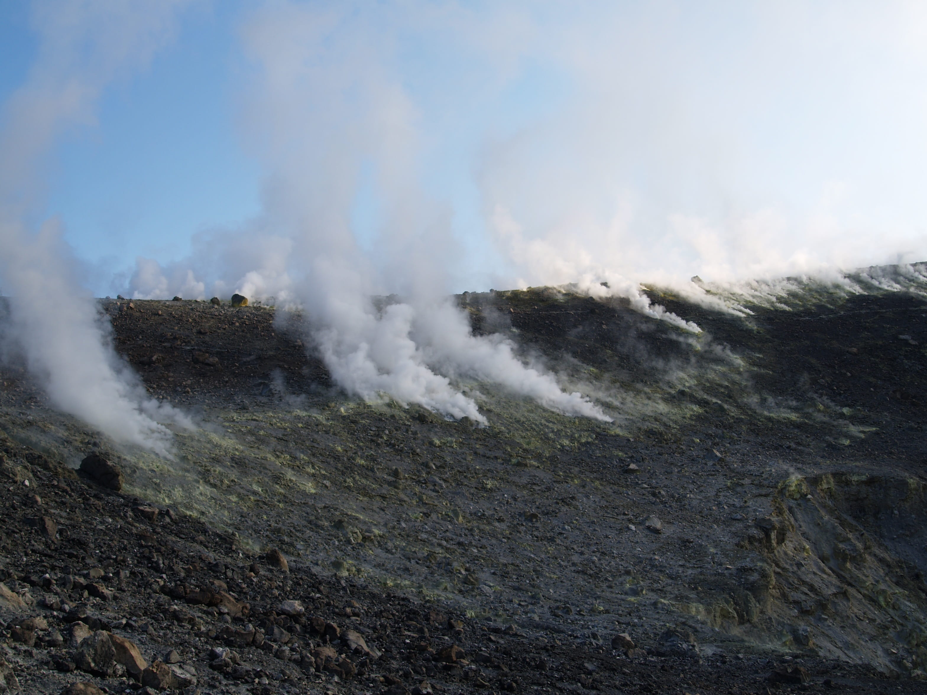 geology, mountain, tranquility, steam, italian, smoke - Physical Structure, nature, volcanic crater, travel, aeolian, landscape, beauty in nature, mediterranean, HD Wallpaper