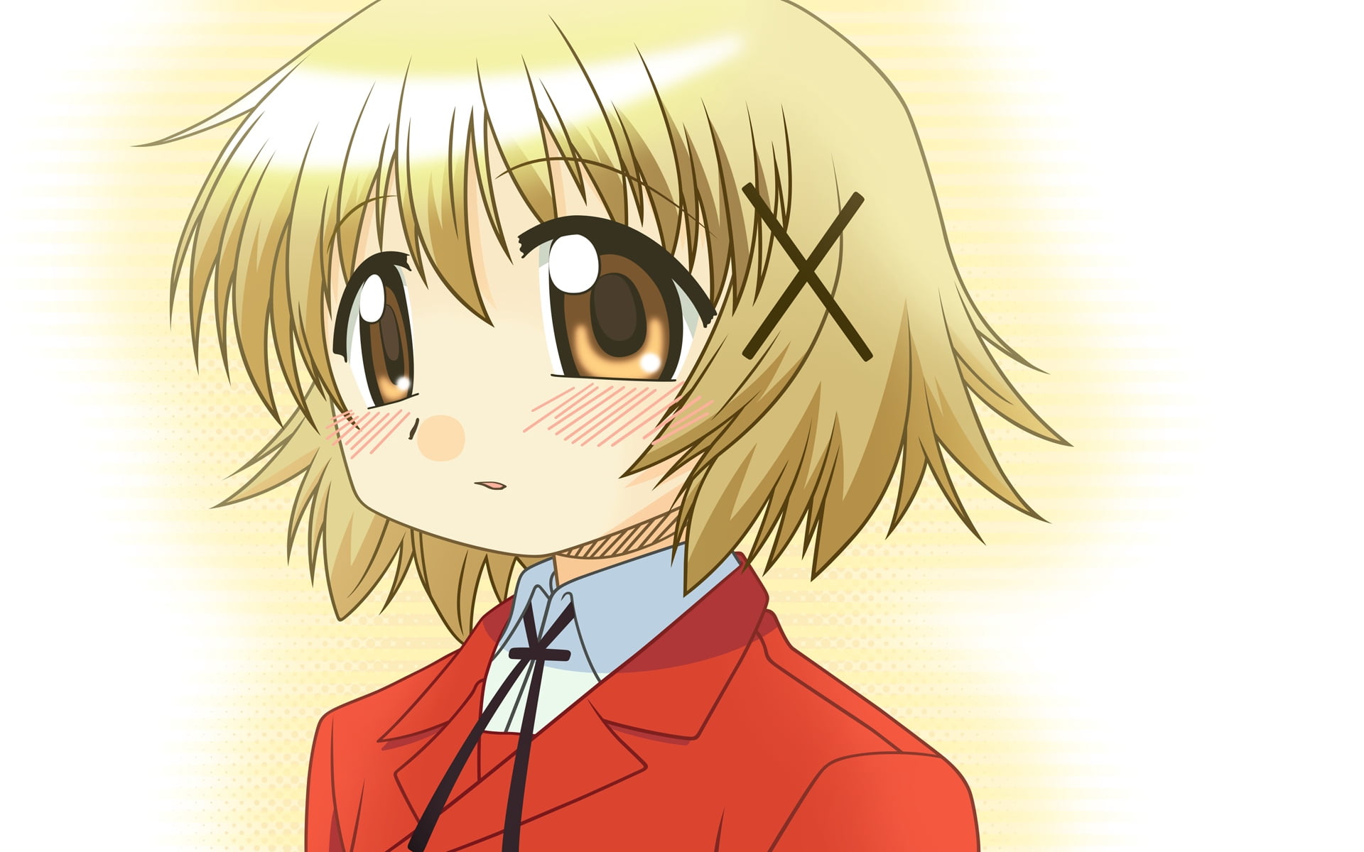 human representation, young adult, representation, indoors, hidamari sketch, art and craft, human face, portrait, yuno, casual clothing, one person, girl, HD Wallpaper