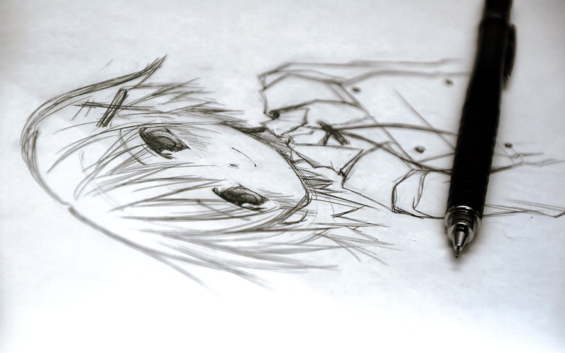 white background, pen, creativity, studio shot, white color, figure, fountain pen, yuno, white, high angle view, ink, selective focus, hidamari sketch, HD Wallpaper