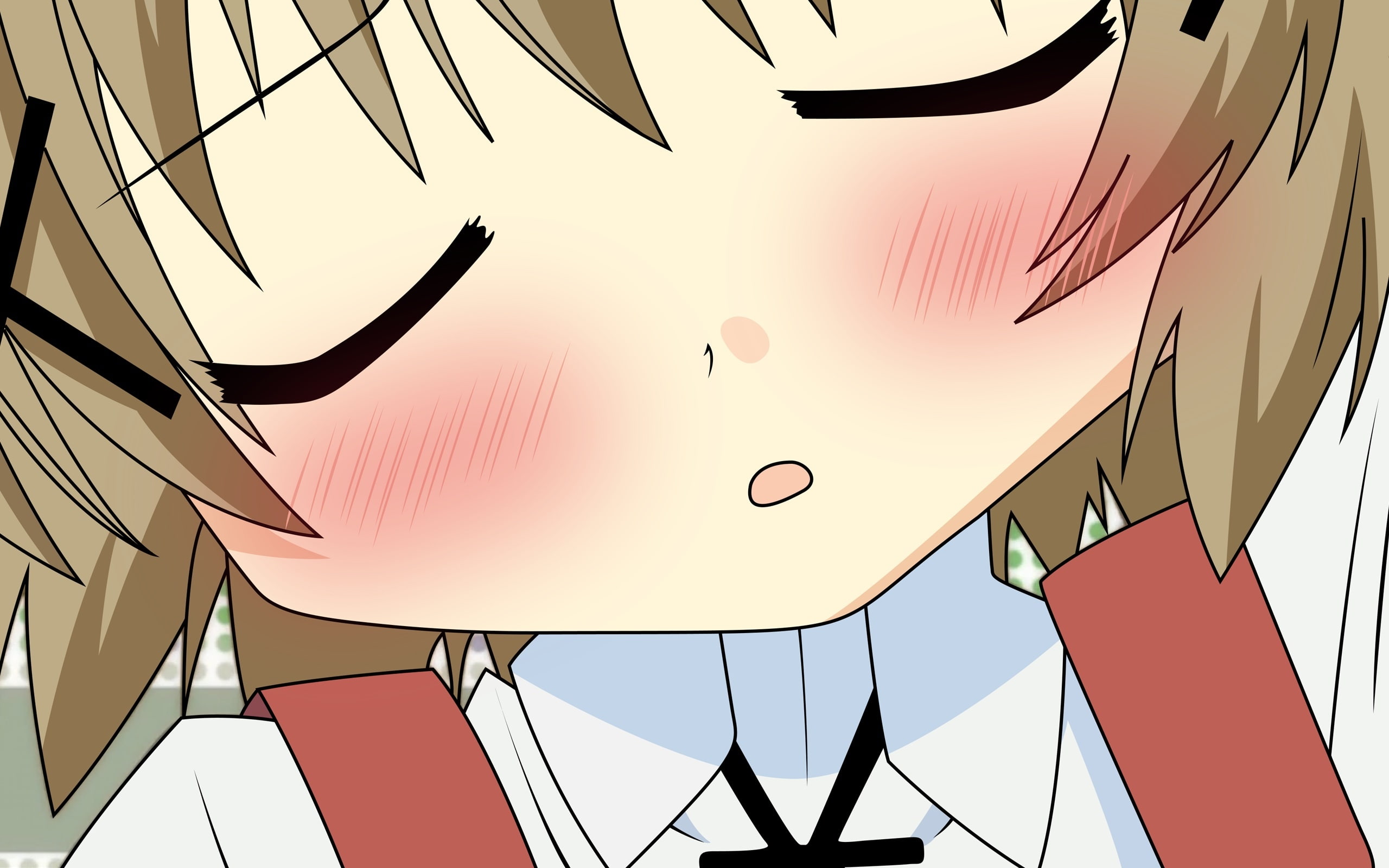 com, sketch, brown, close, 244975, vector, short, konachan, hidamari, blush, hair, yuno, 2K, HD Wallpaper